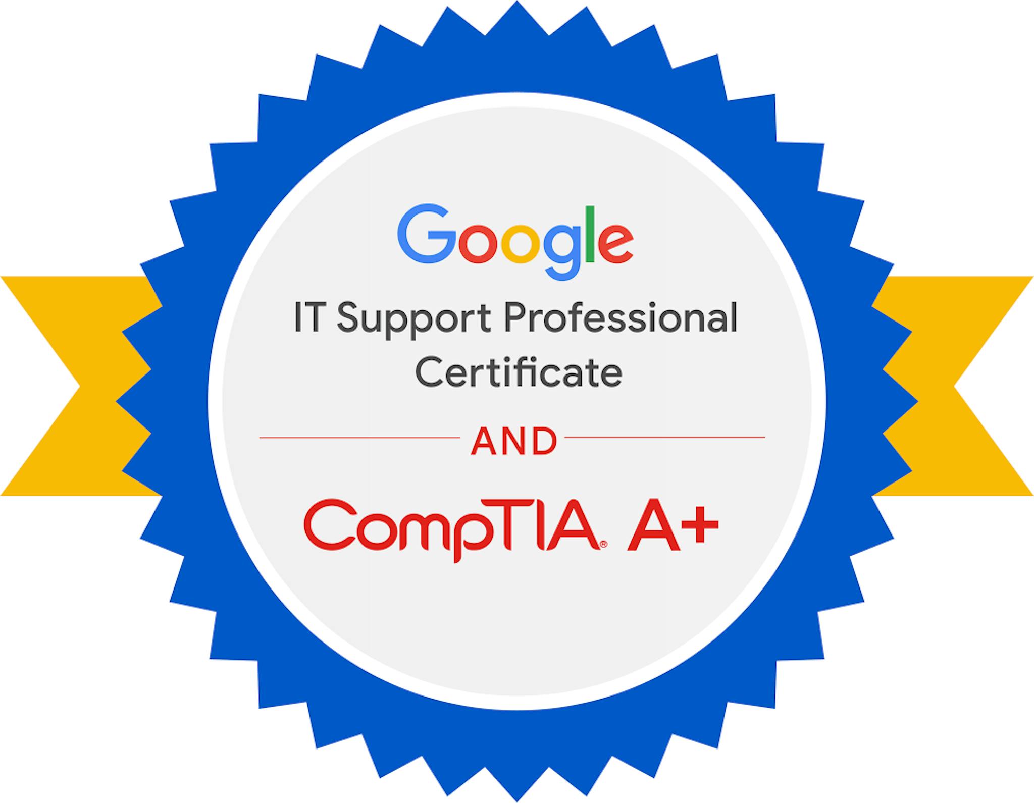New IT support badge from CompTIA and Grow with Google