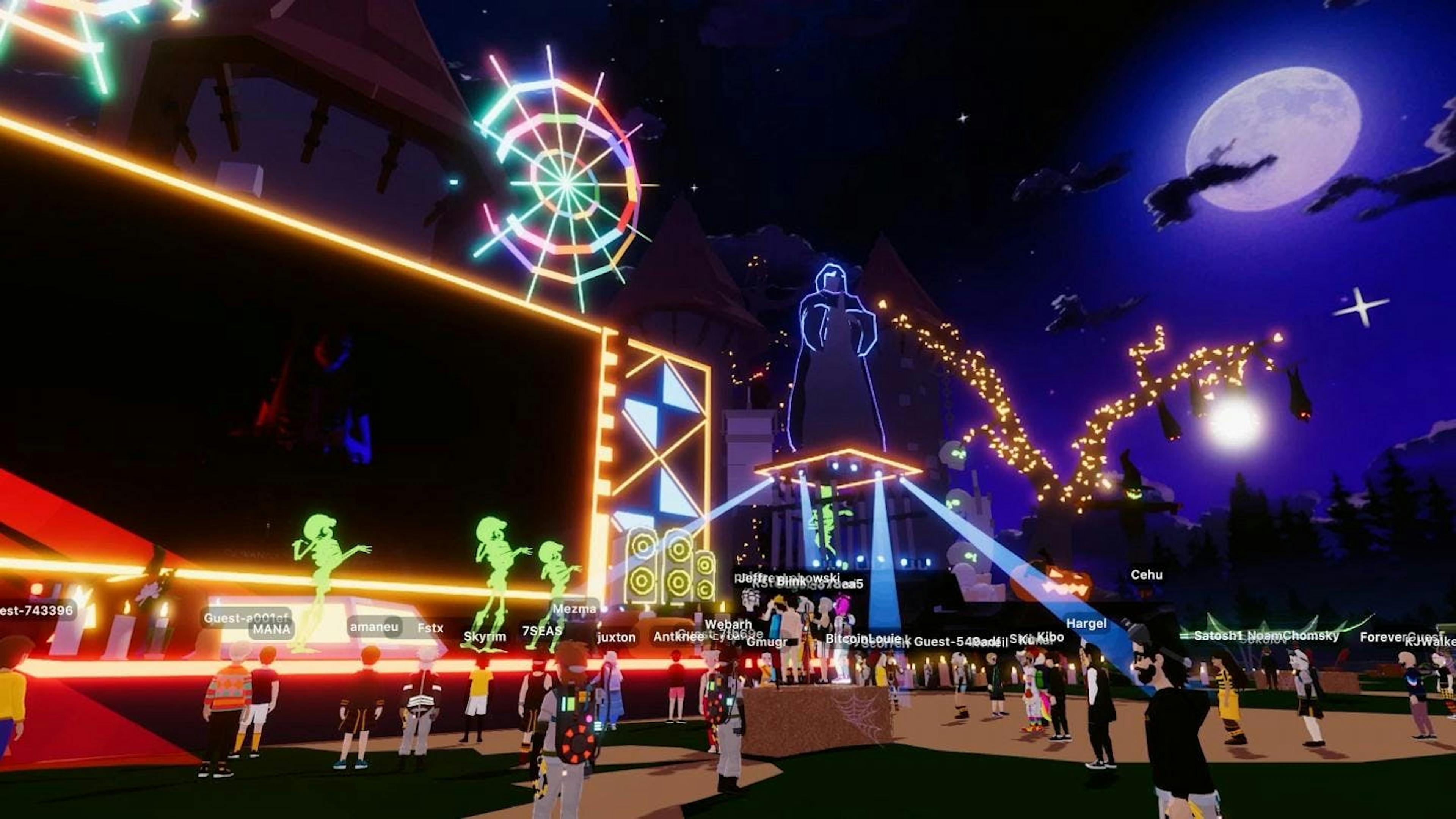 Players can visit virtual parks in Decentraland. Source: Euronews.com