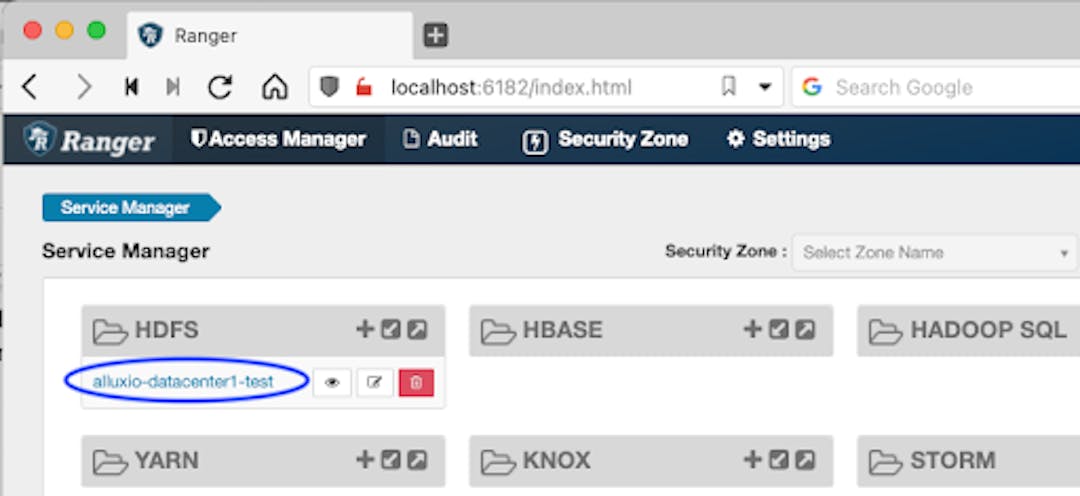 Figure 6. Alluxio HDFS Service