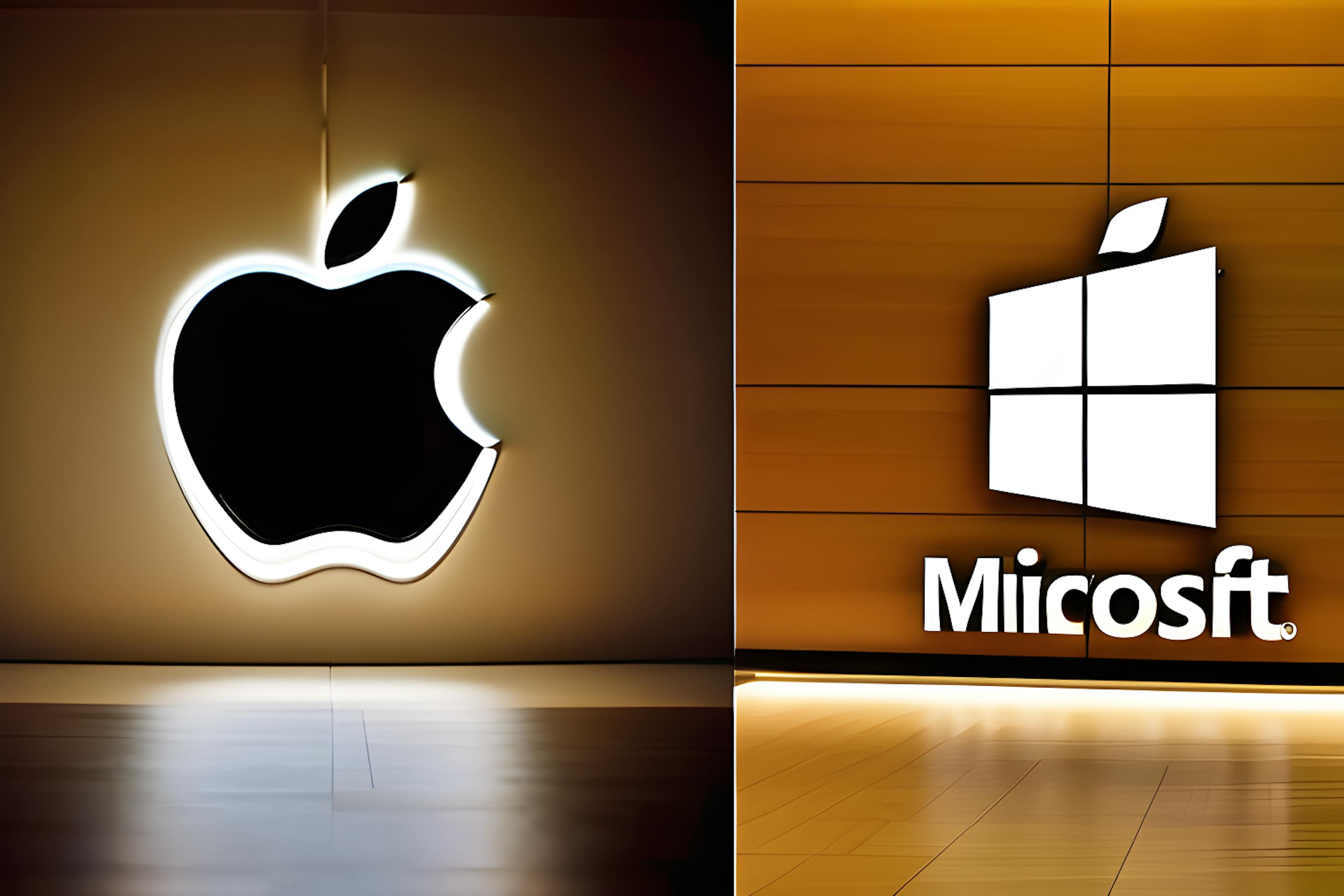 featured image - Microsoft, Apple Trade Blows For Top Spot