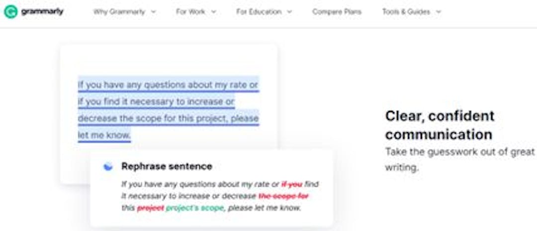 A screenshot of Grammarly premium homepage