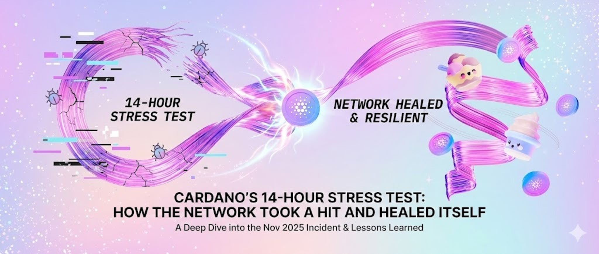 featured image - Cardano’s 14-Hour Stress Test: How the Network Took a Hit and Healed Itself