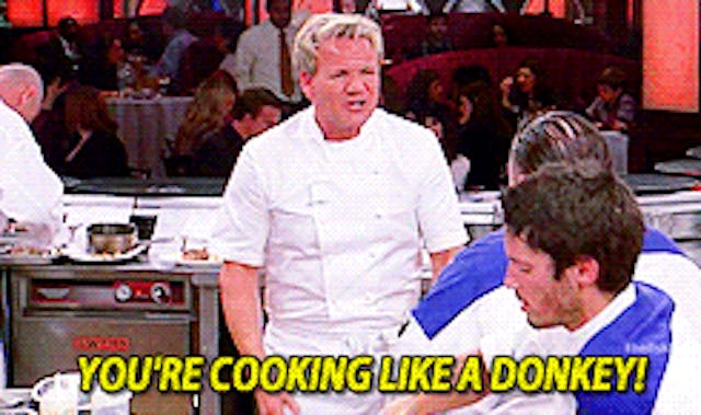 Gordon Ramsay Cocinando GIF