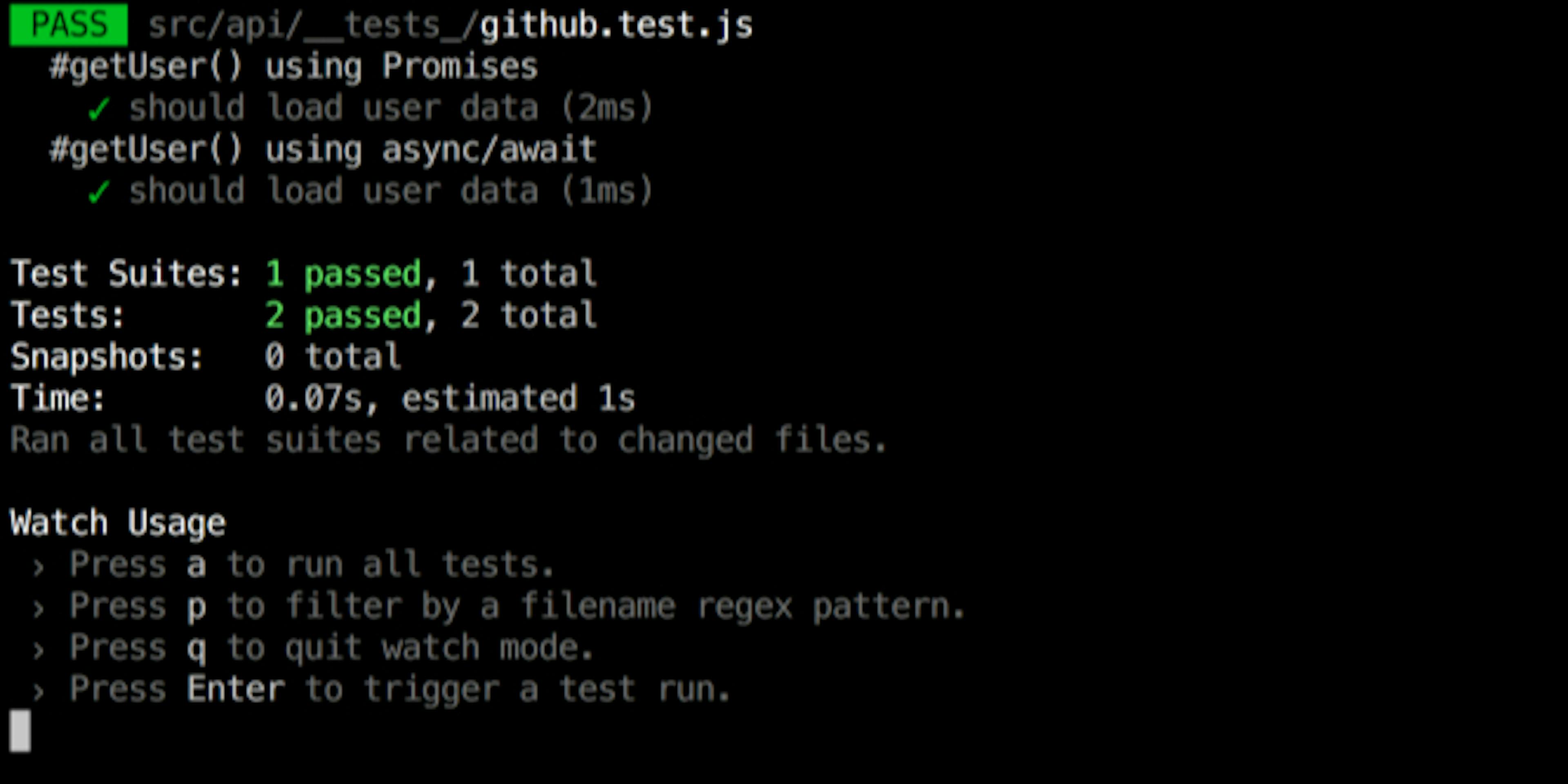 API testing with Jest