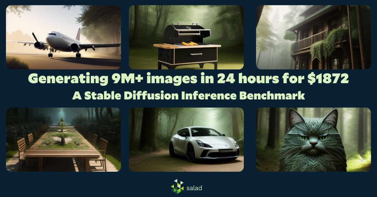 featured image - Stable Diffusion Inference Benchmark — 9 Million Images for $1,872 in 24 hrs