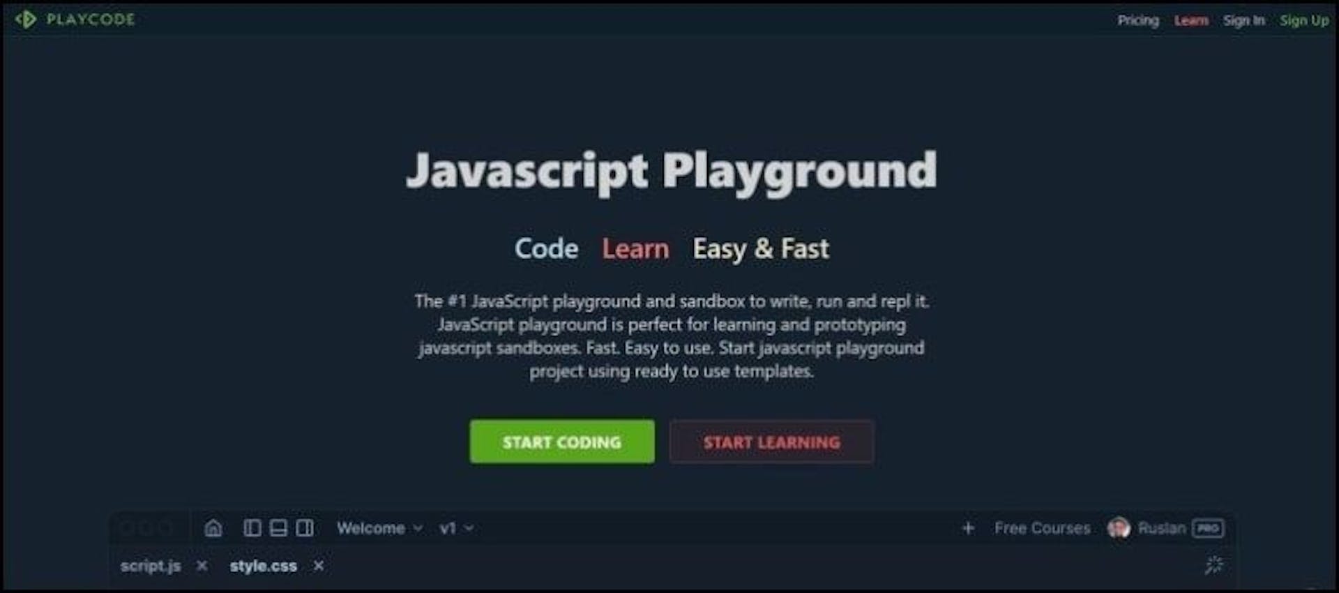 PlayCode - A Code Playground for Web Developers