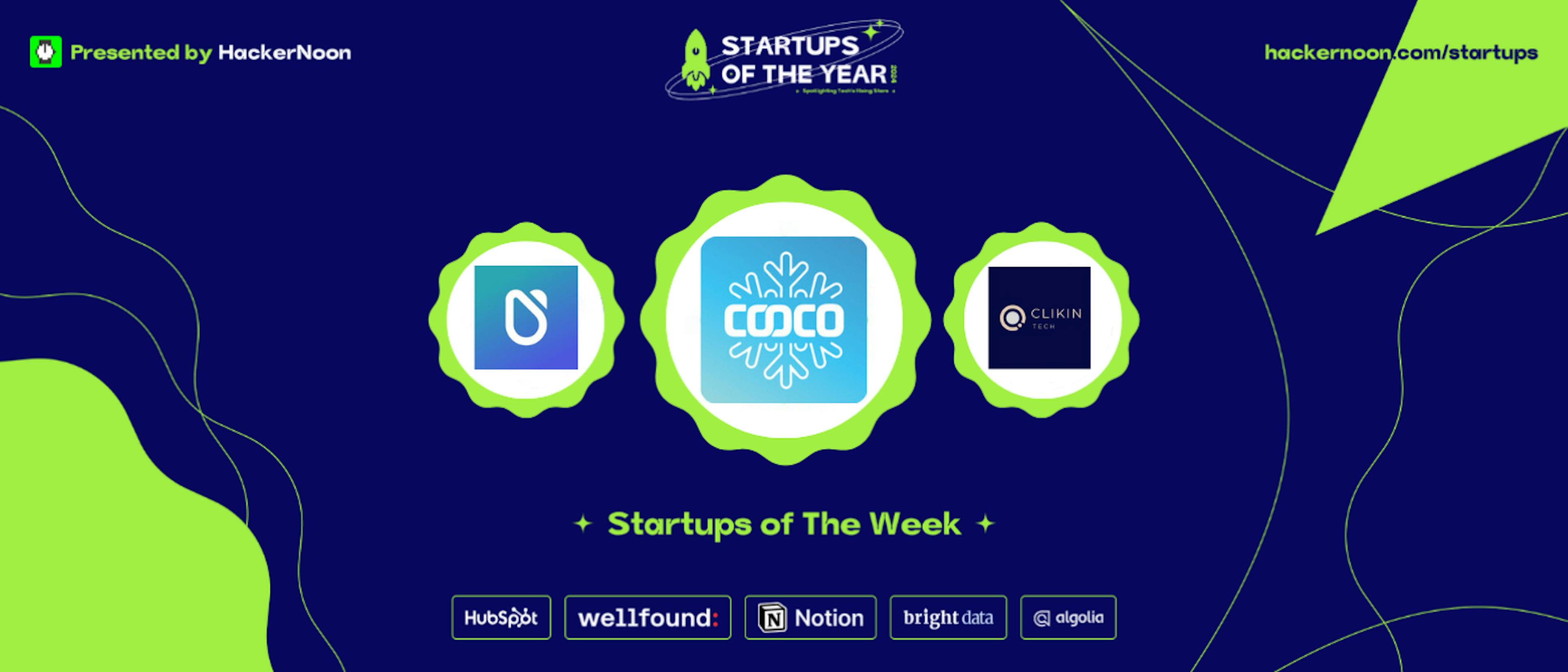 featured image - Meet COOCO, The BD School, and ClikinTech: HackerNoon Startups of The Week