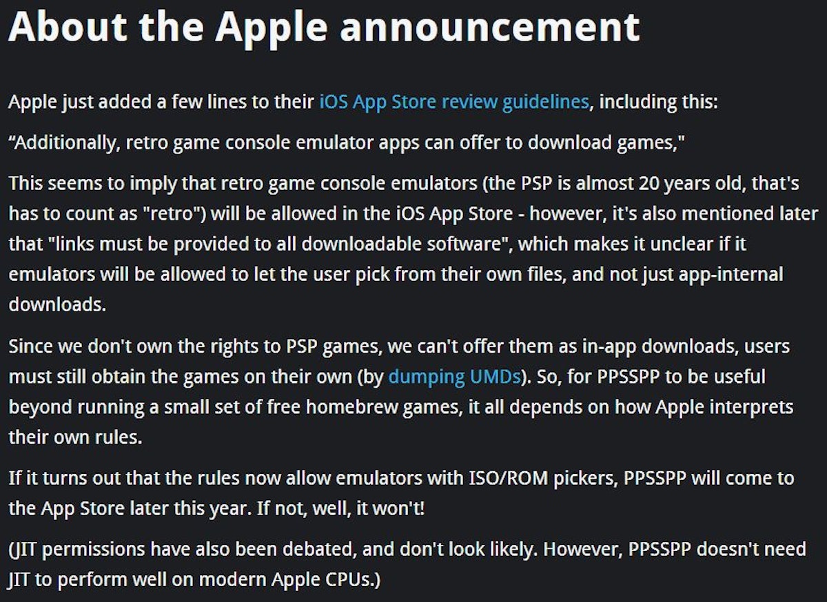 Henrik Rydgård on Apple's new App Store policy