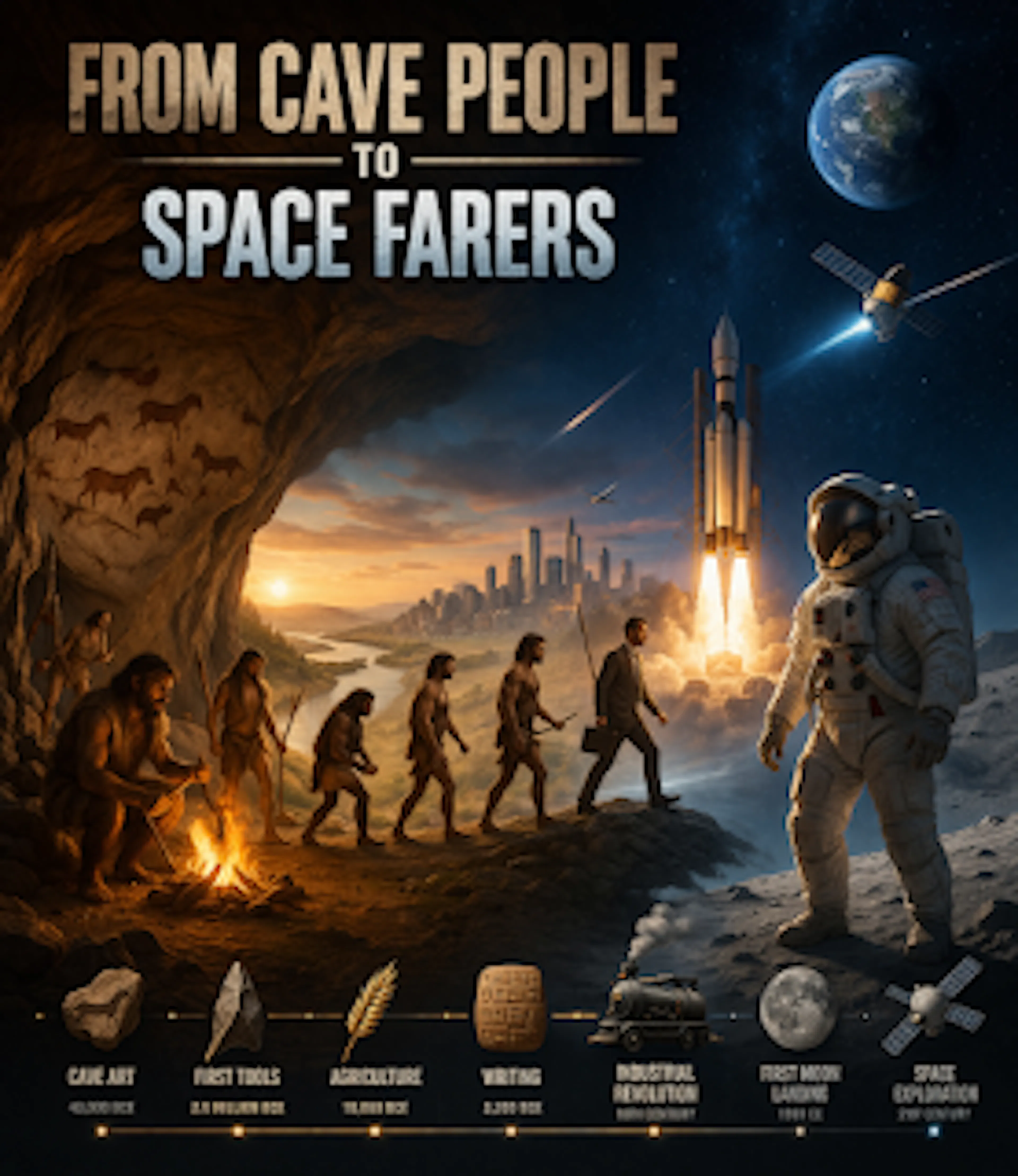 /how-humans-went-from-caves-to-outer-space feature image