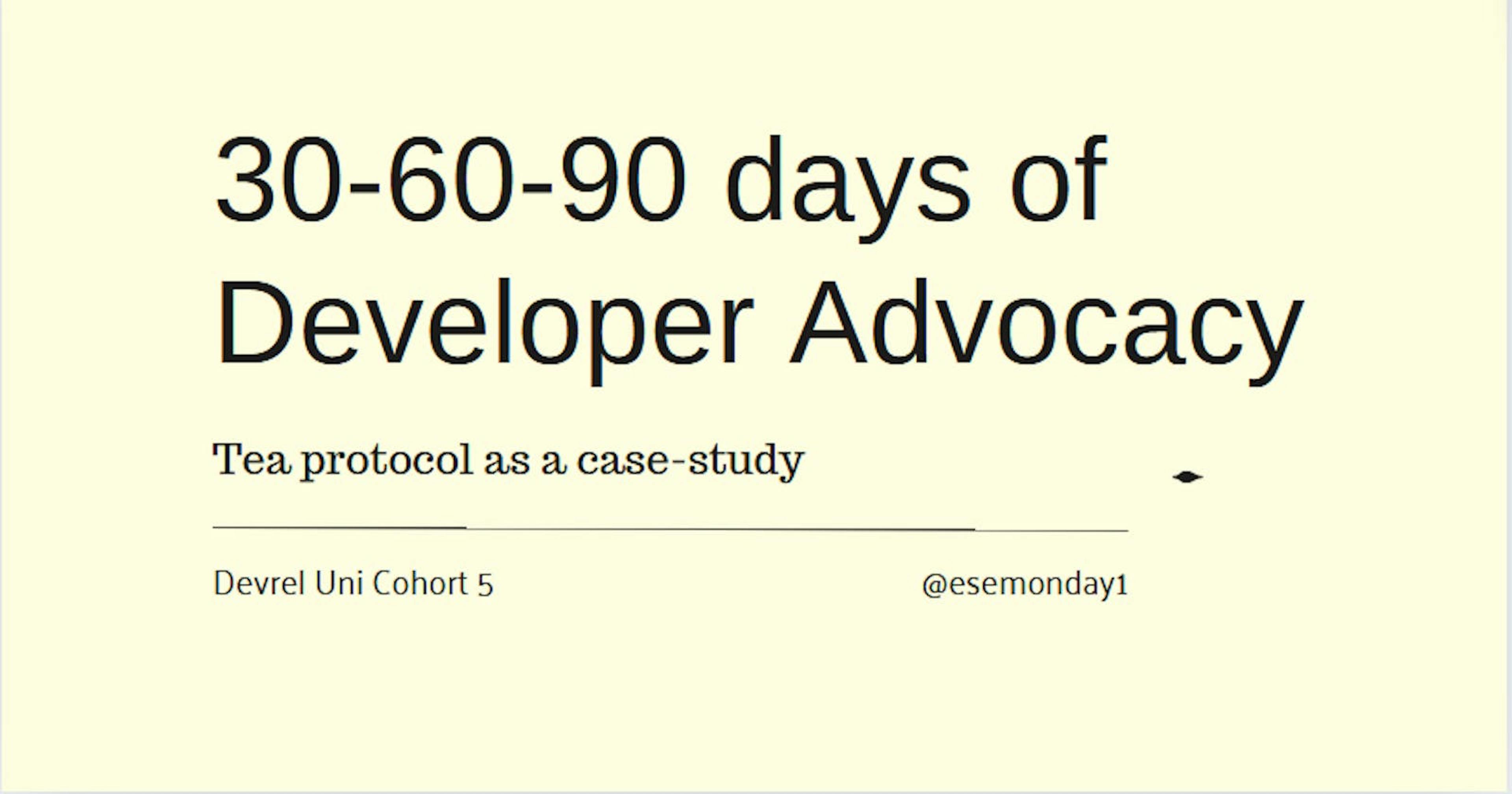 featured image - The Roadmap for Your First 30-60-90 Days of Developer Advocacy
