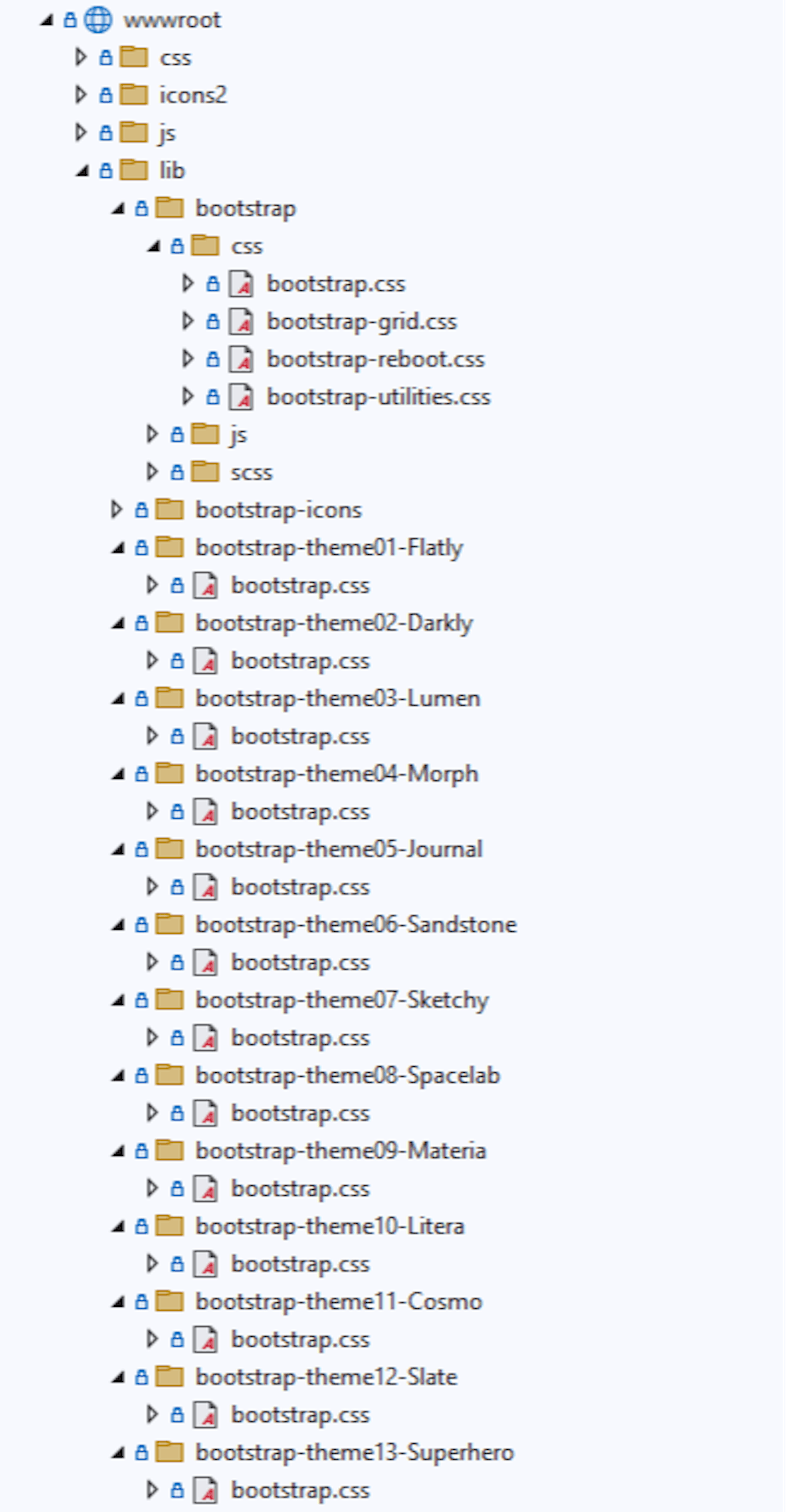 ASP.NET8 – Configuring the Use of 5 Bootstrap Themes
