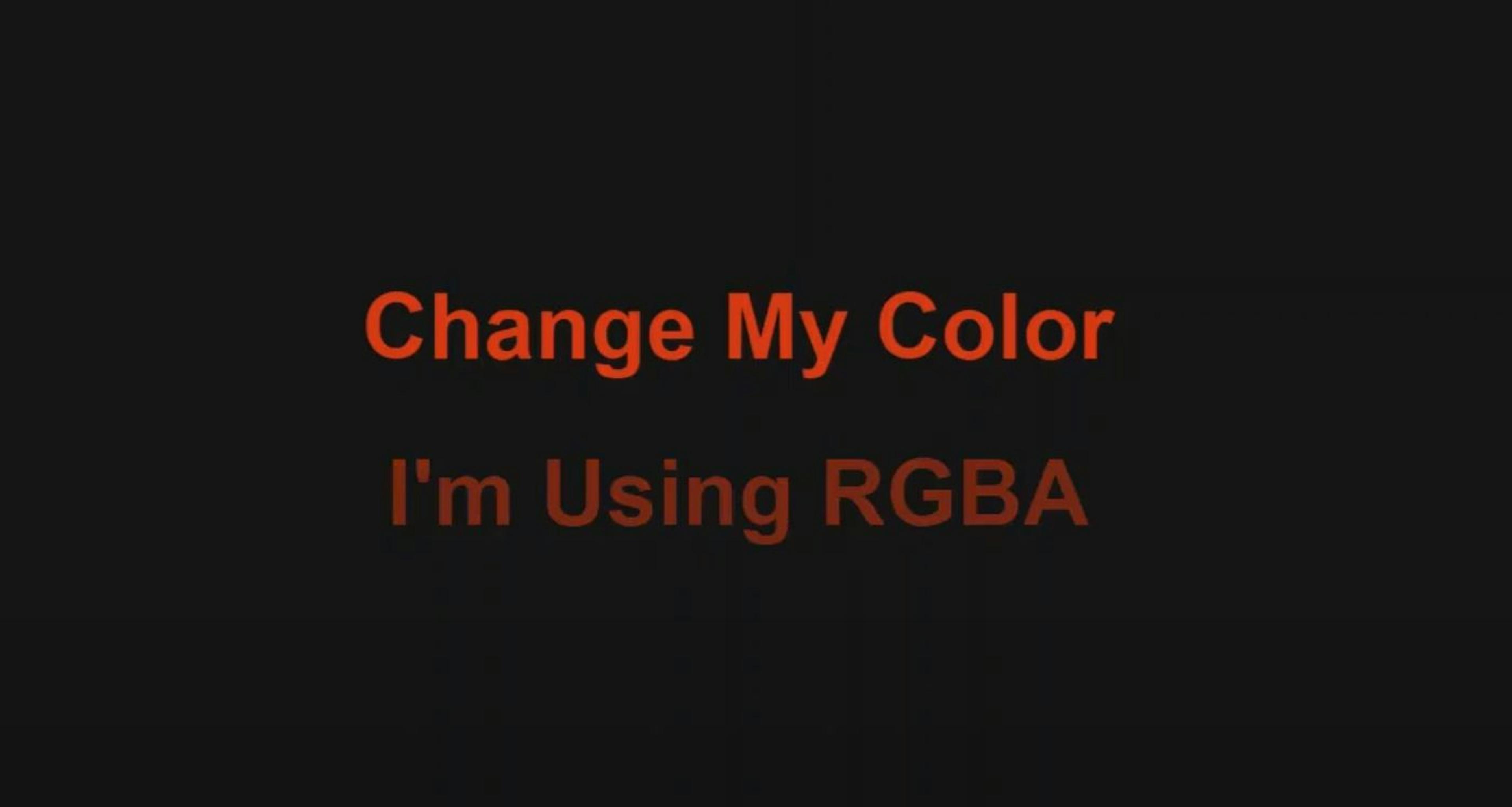 Example using an rgb color as a custom property with the rgba() color function