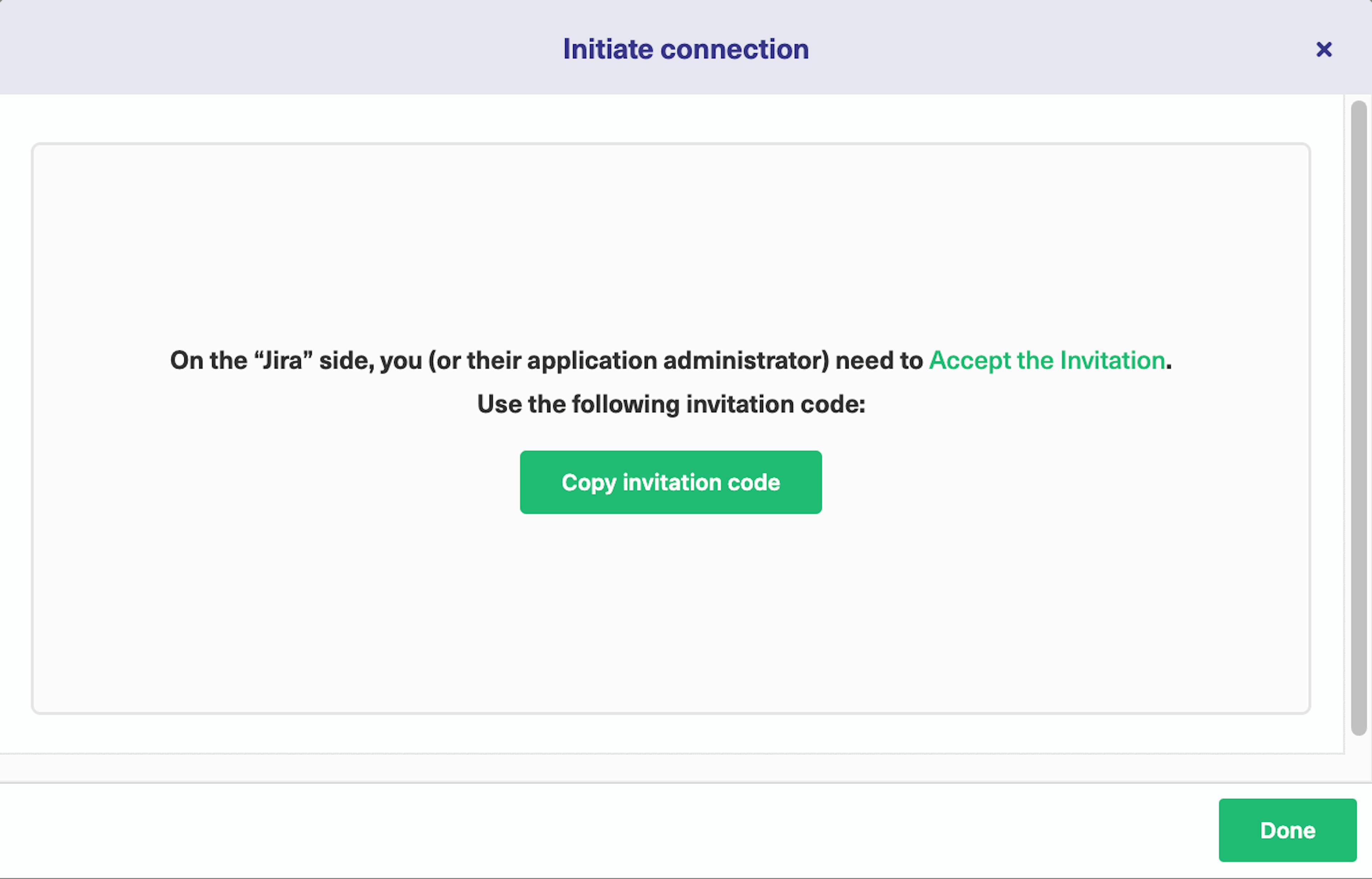 invitation code for Jira Salesforce sync 