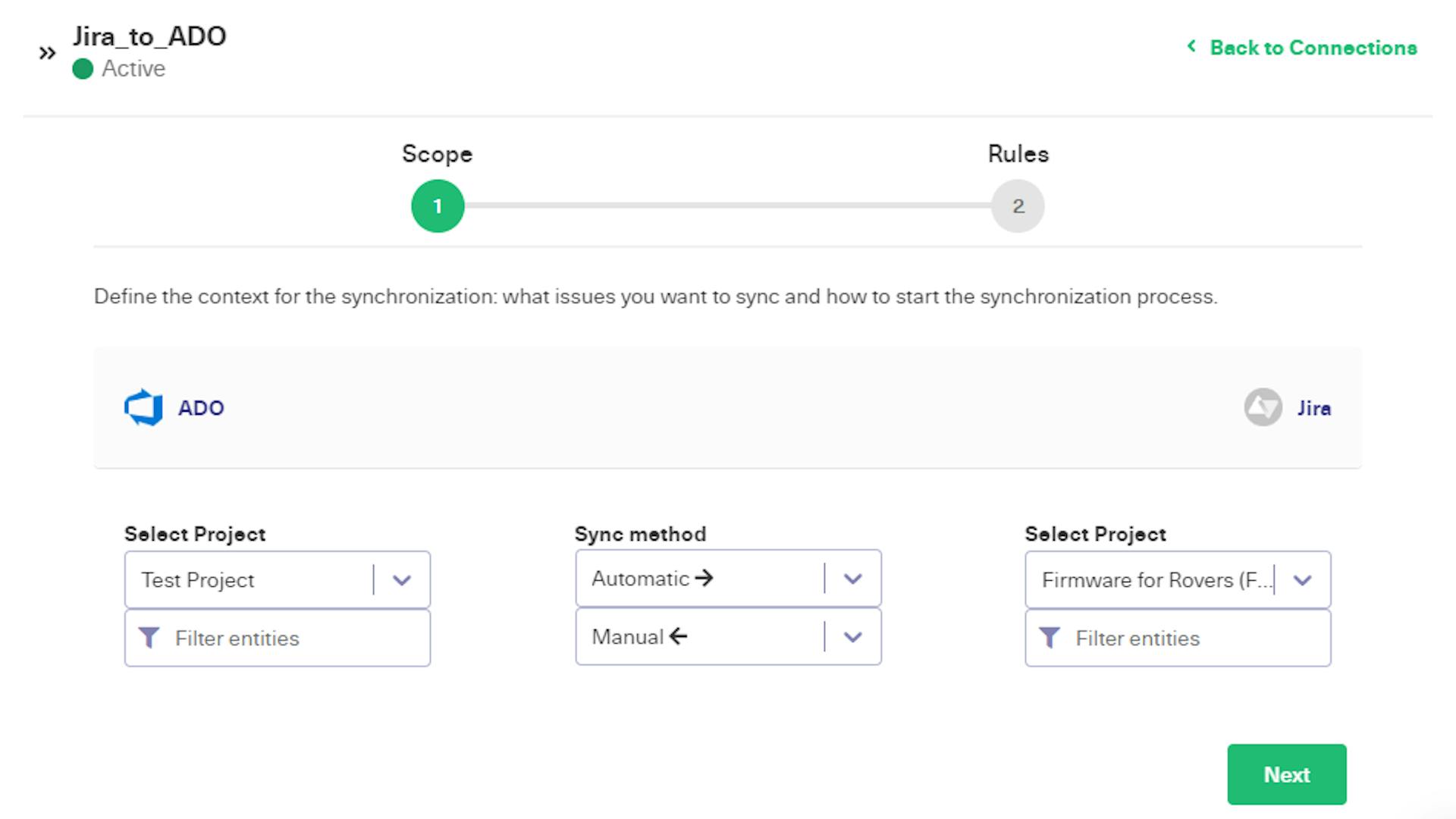 Jira Azure DevOps-Synchronisierungsmethoden