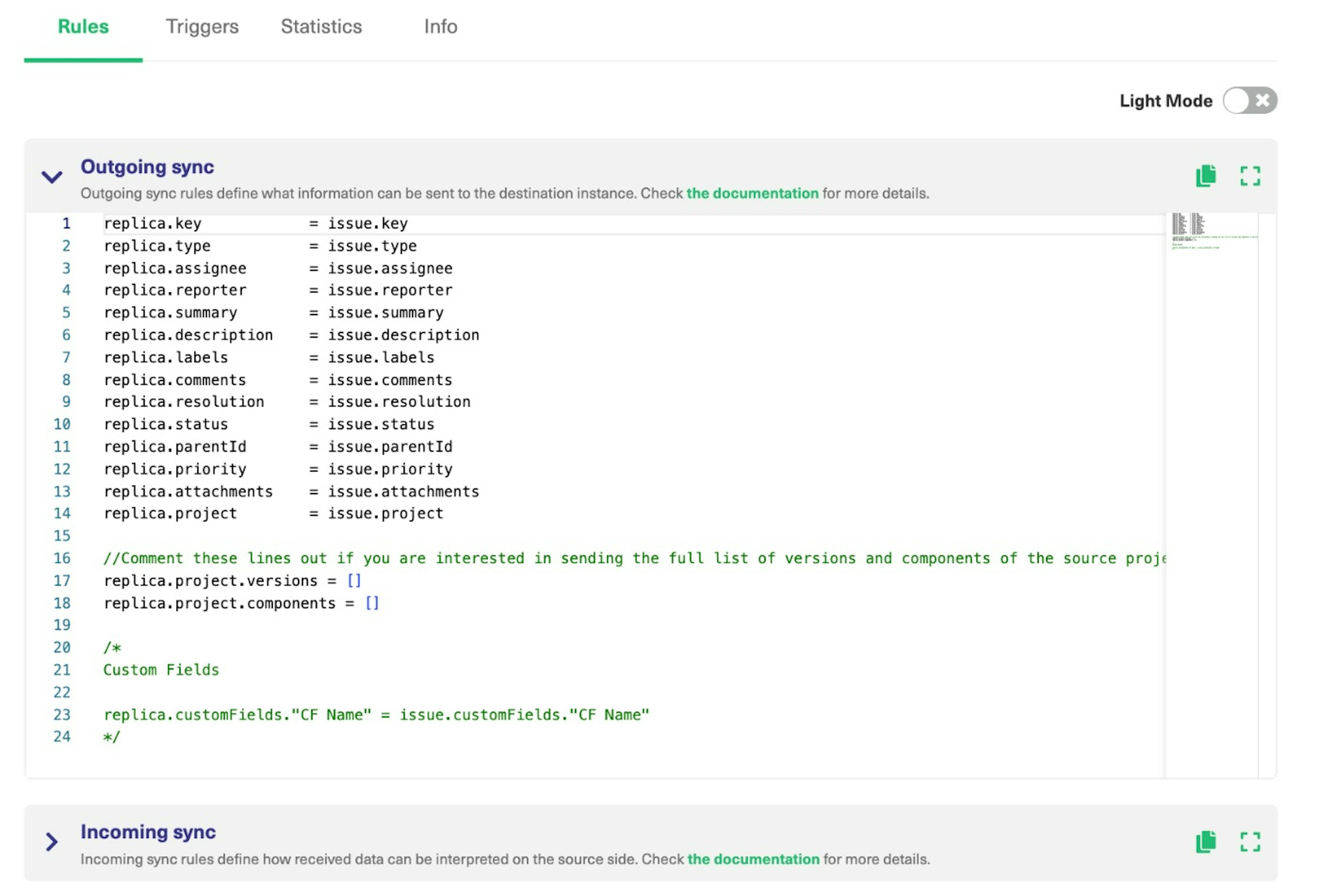 ServiceNow Jira sync rules 