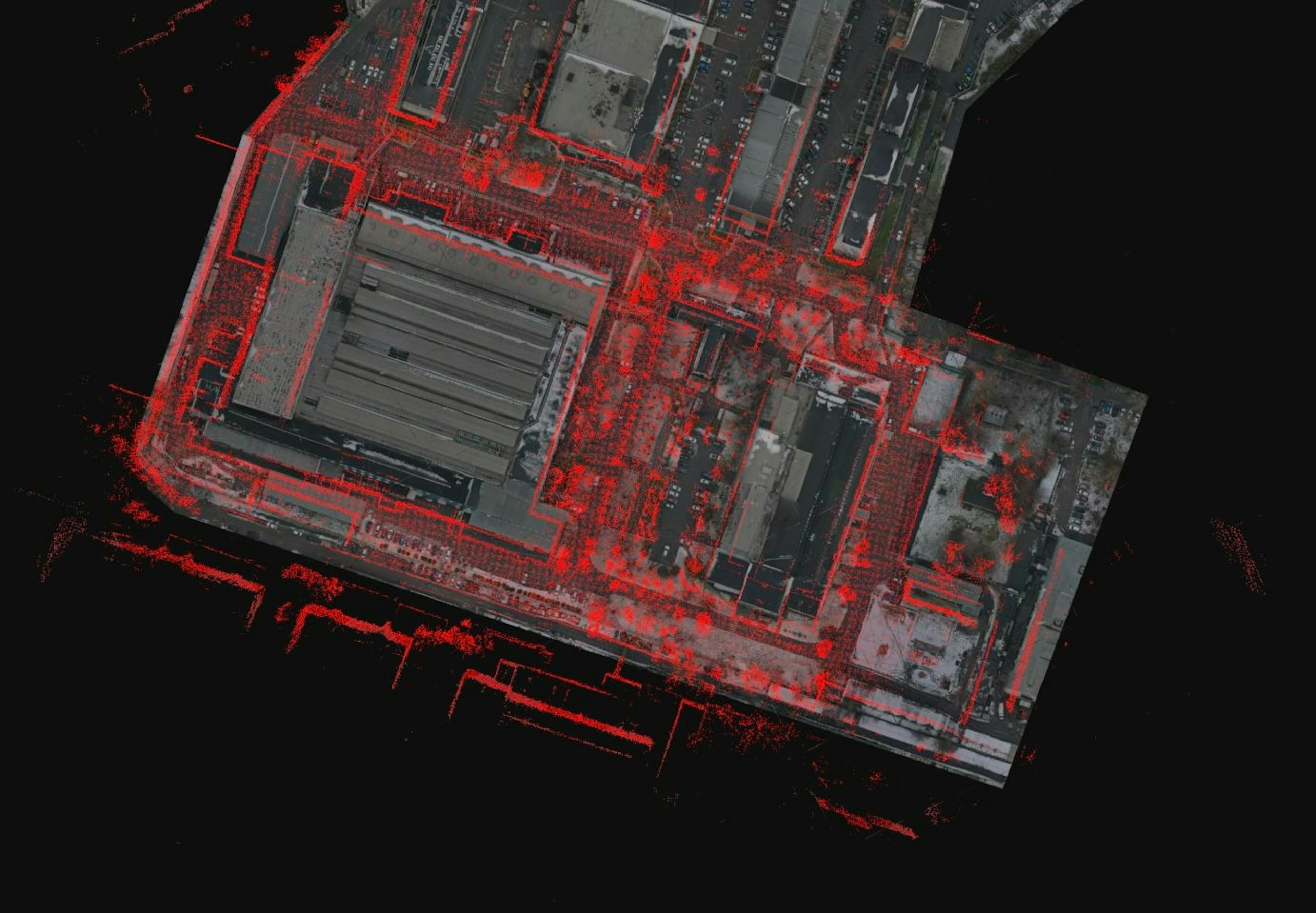 Figure 1. A good-quality lidar map. This image is obtained with the help the rviz_satellite visualization tool