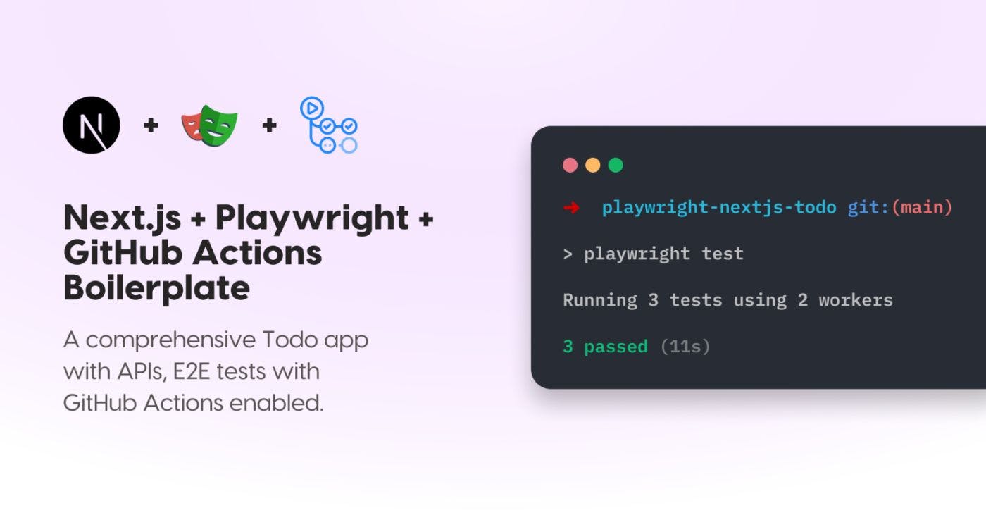 featured image - Using Next.js + Playwright + GitHub Actions to Make a To-Do App