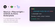 Using Next js Playwright GitHub Actions To Make A To Do App 