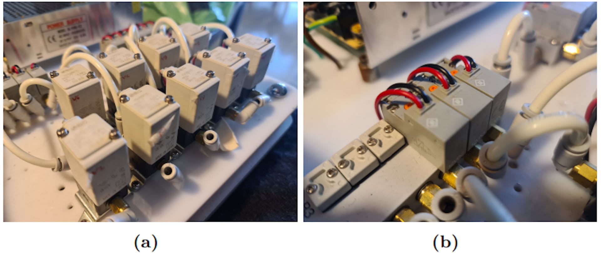 Figure 7. Valves of PAUL actuation bench (a) 2/2 Valves. (b) 3/2 Valves. Source: authors.