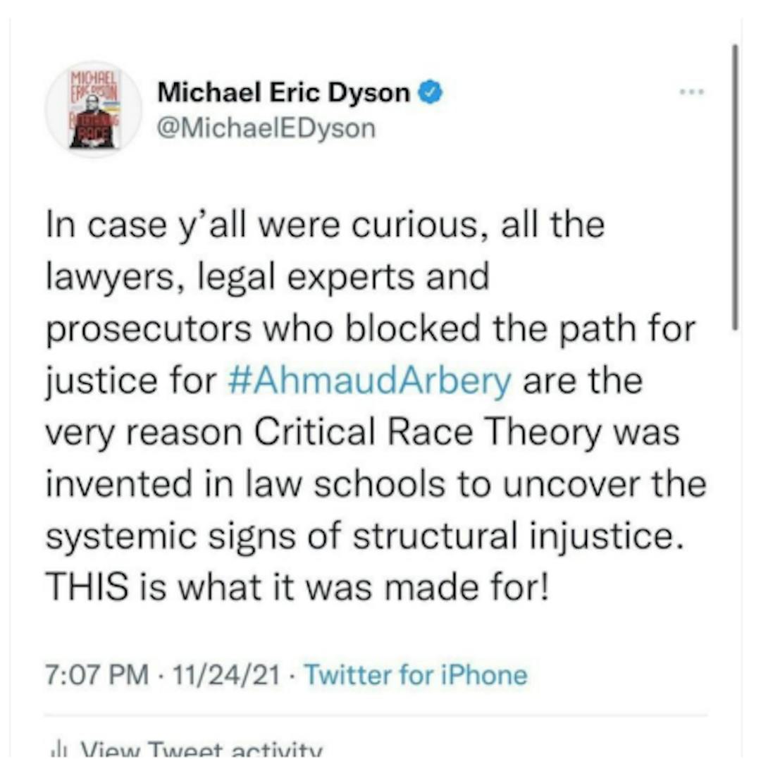 Figure 8. Pro-CRT meme of critical race scholar Michael Eric Dyson’s tweet