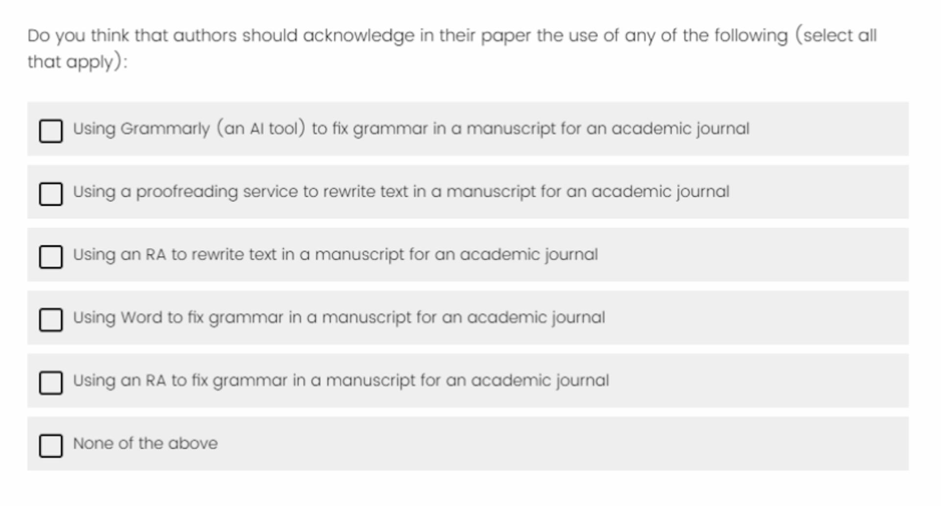 Figure 11: Survey questions (part 2)