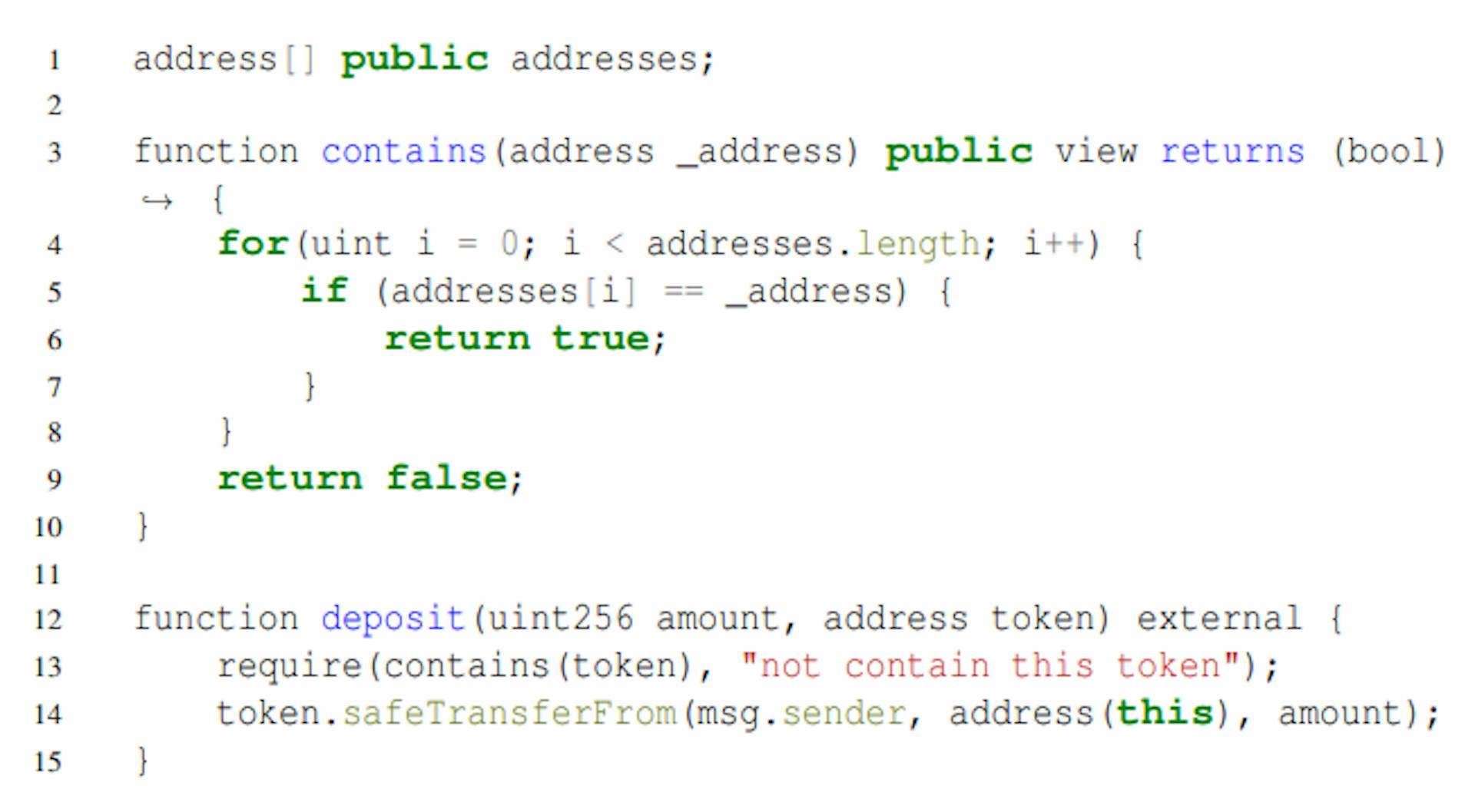 Listing 2: An example of hard-encoded address enumeration.