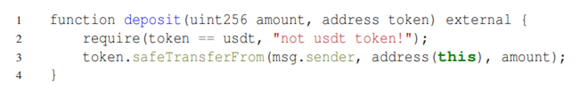 Listing 1: An example of hard-encoded address comparison.
