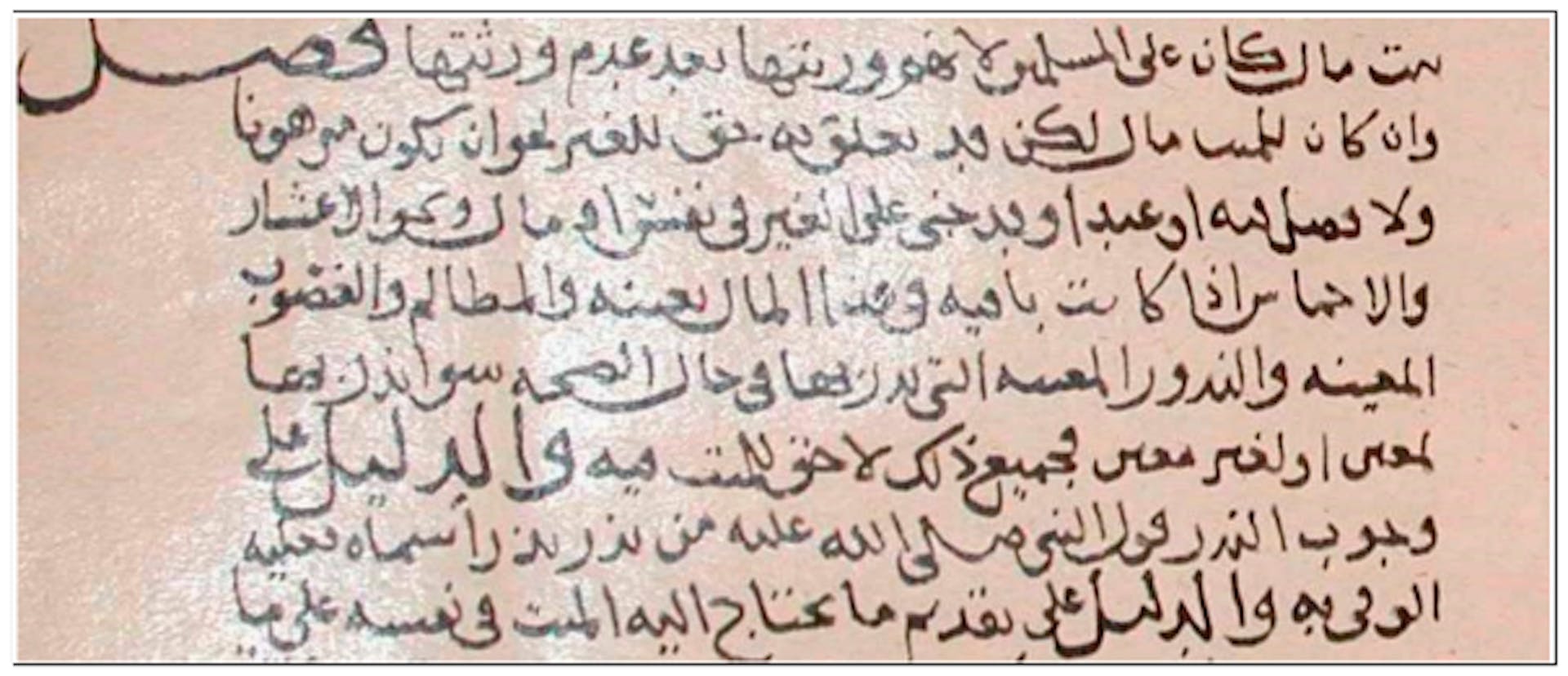 Figure 4: Uneven illumination in handwritten historical document from Arabic databases (Sulaiman et al., 2019)