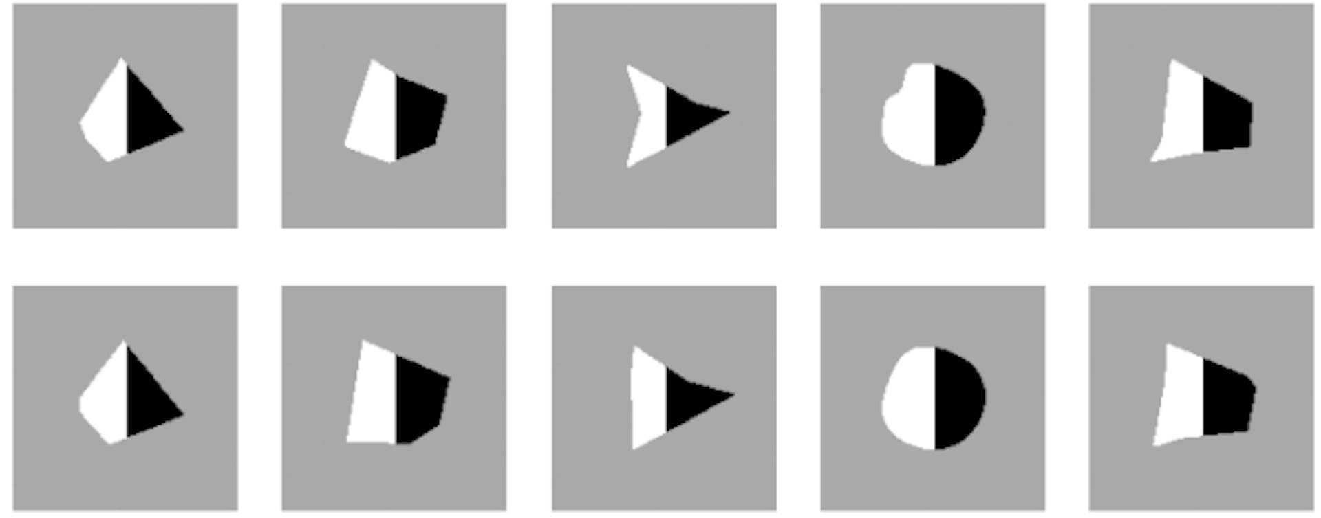 Figure 8. Some of the incorrectly classified unseen shapes in the open-set recognition task. Top: outputs of the normalization module. Bottom: closest training exemplars.