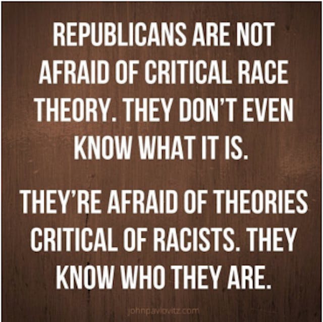 Figure 2. Pro-CRT meme accusing Republicans of being racist and ignorant