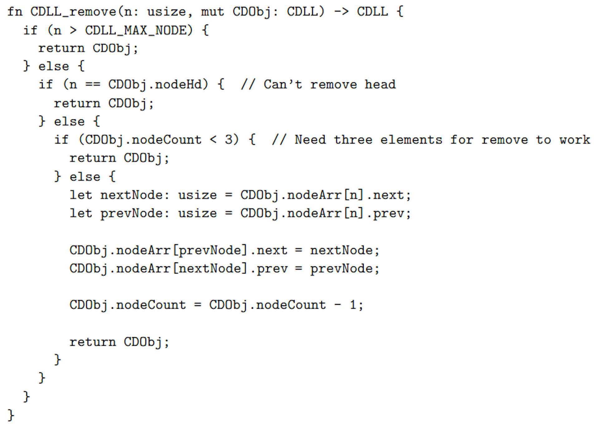 Figure 4: cdll_remove() function in RAR.
