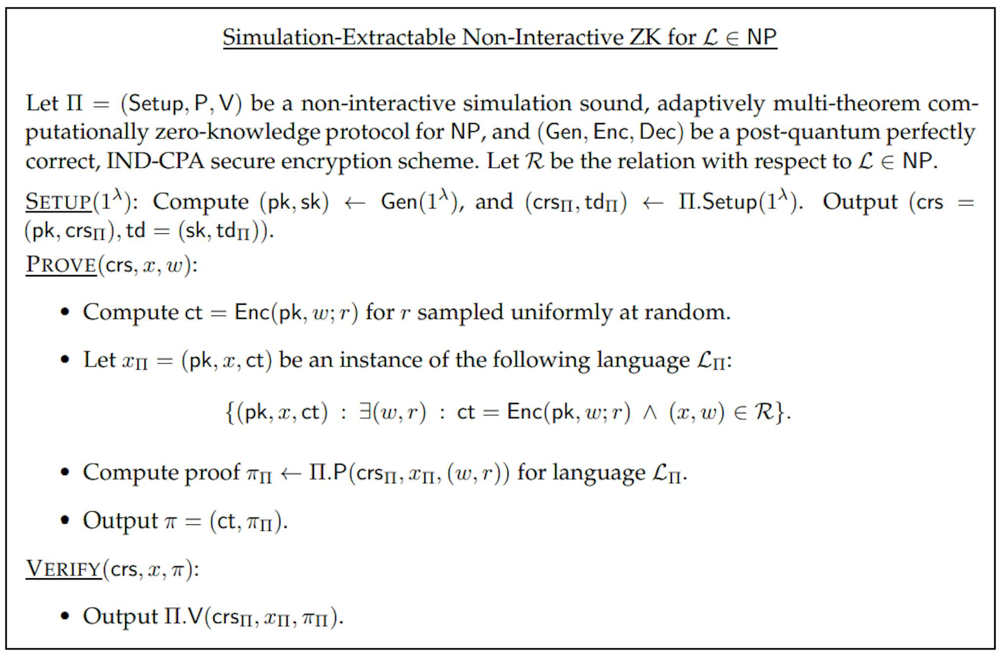 Figure 1: Unclonable Non-Interactive Quantum Protocol for L ∈ NP