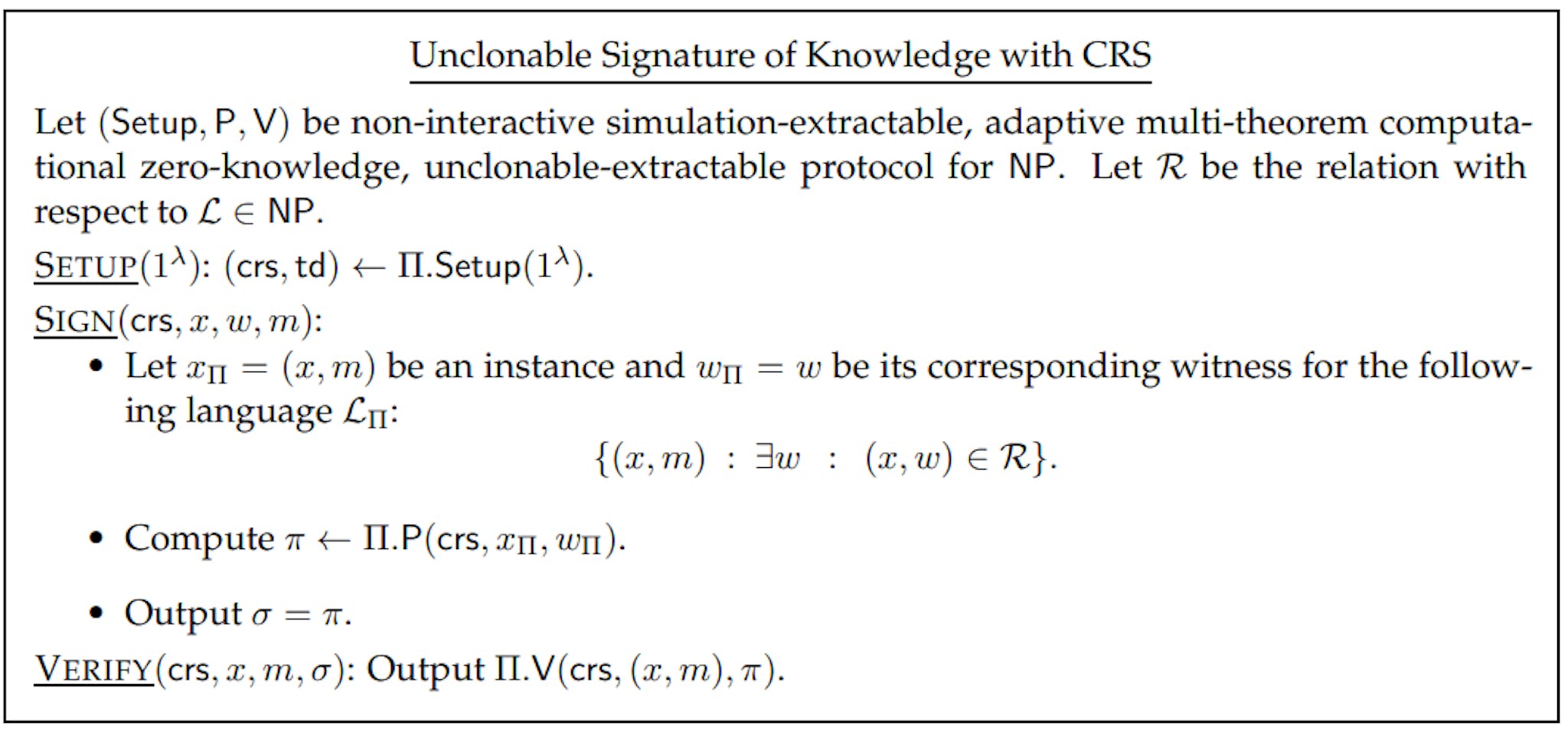 featured image - Unclonable Non-Interactive Zero-Knowledge: Unclonable Signatures of Knowledge