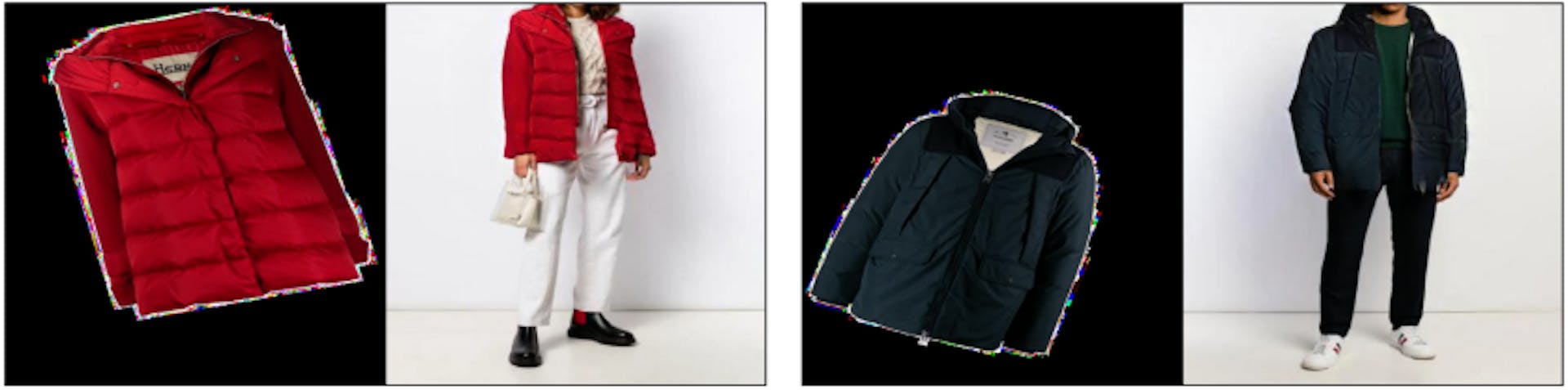 Fig. 8. Two synthesized images that 70% of the participants in the user study thought were real. Note, e.g., the shading, the wrinkles, even the zip and the collar.