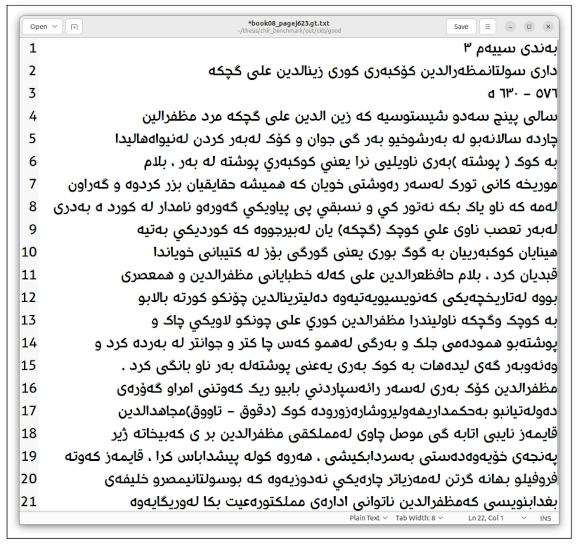 Figure 19: Manual transcription of the page