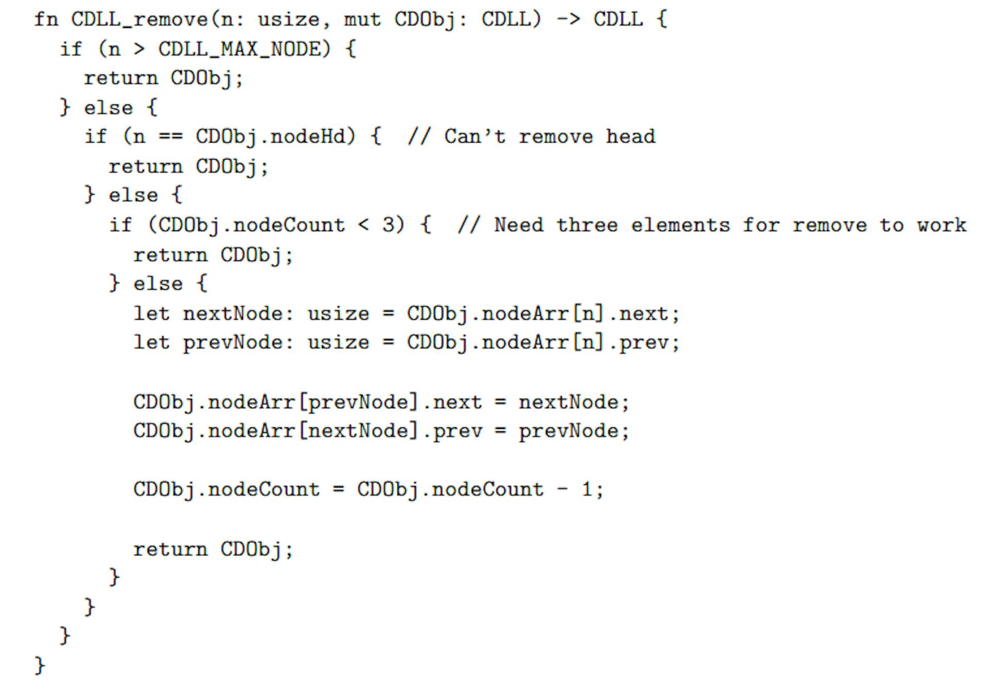 Figure 4: cdll_remove() function in RAR.