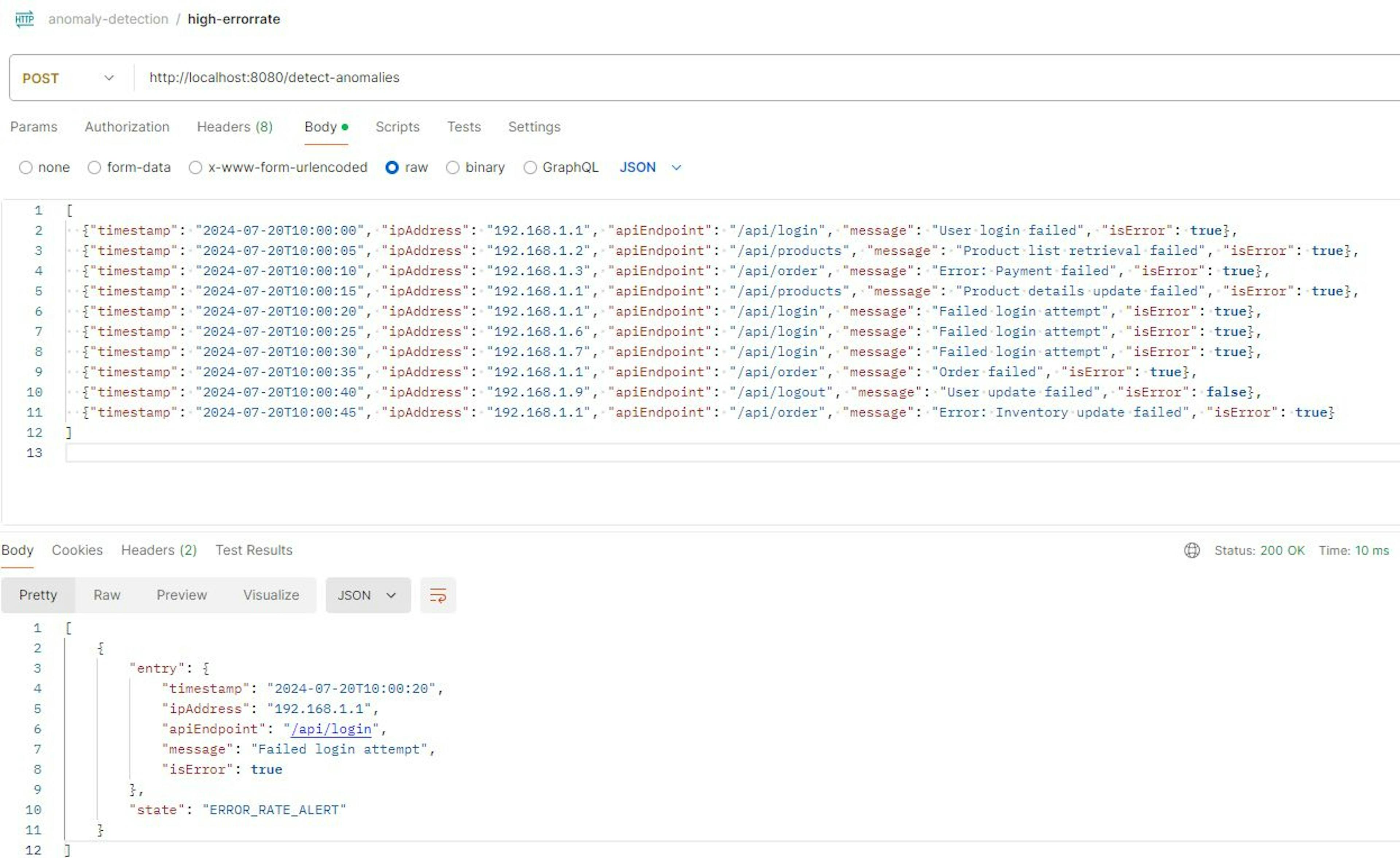 Error Rate Detection