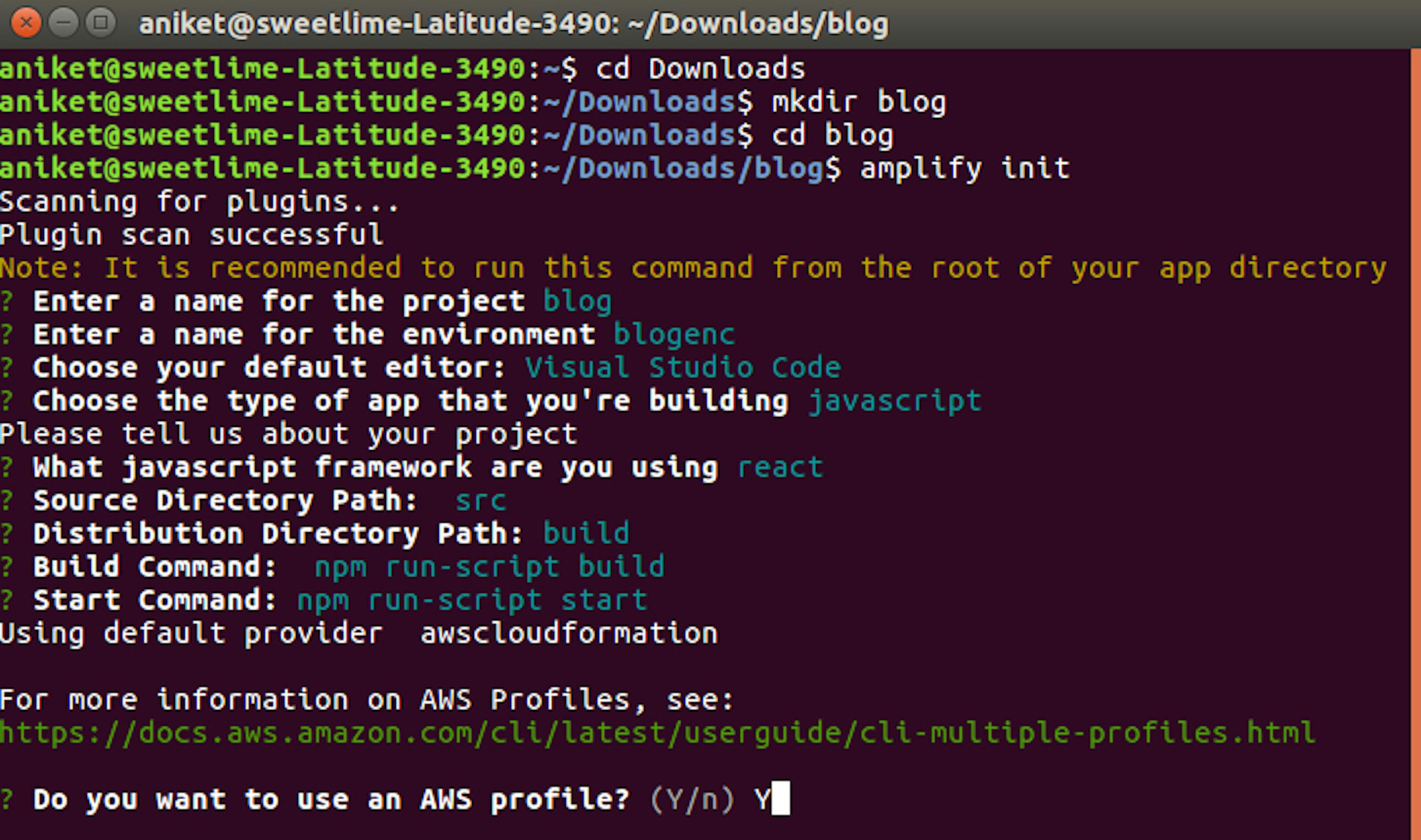 Creating Appsync API using Amplify CLI