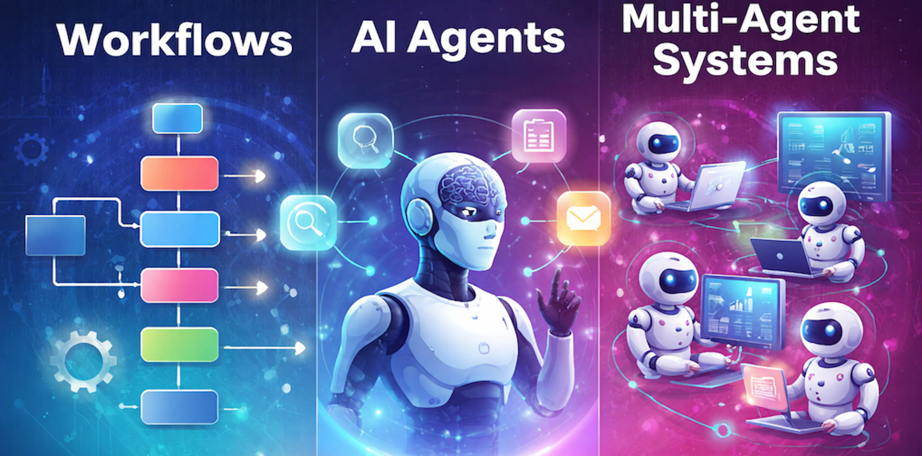 featured image - Workflows, Agents, and Multi-Agent Systems Are Not the Same Thing