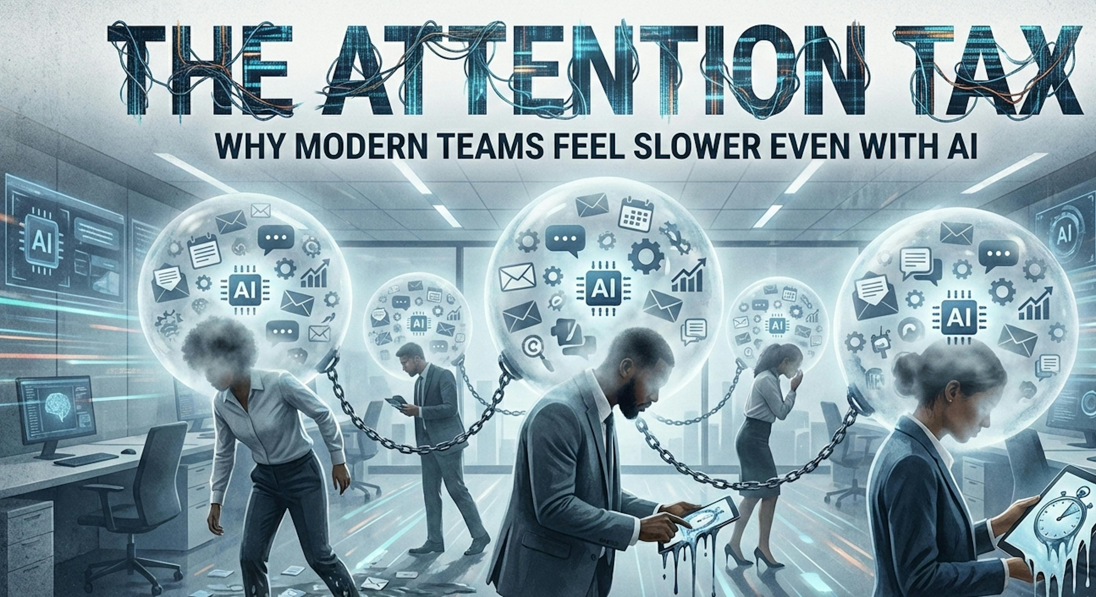 featured image - The Attention Tax: Why Modern Teams Feel Slower Even With AI