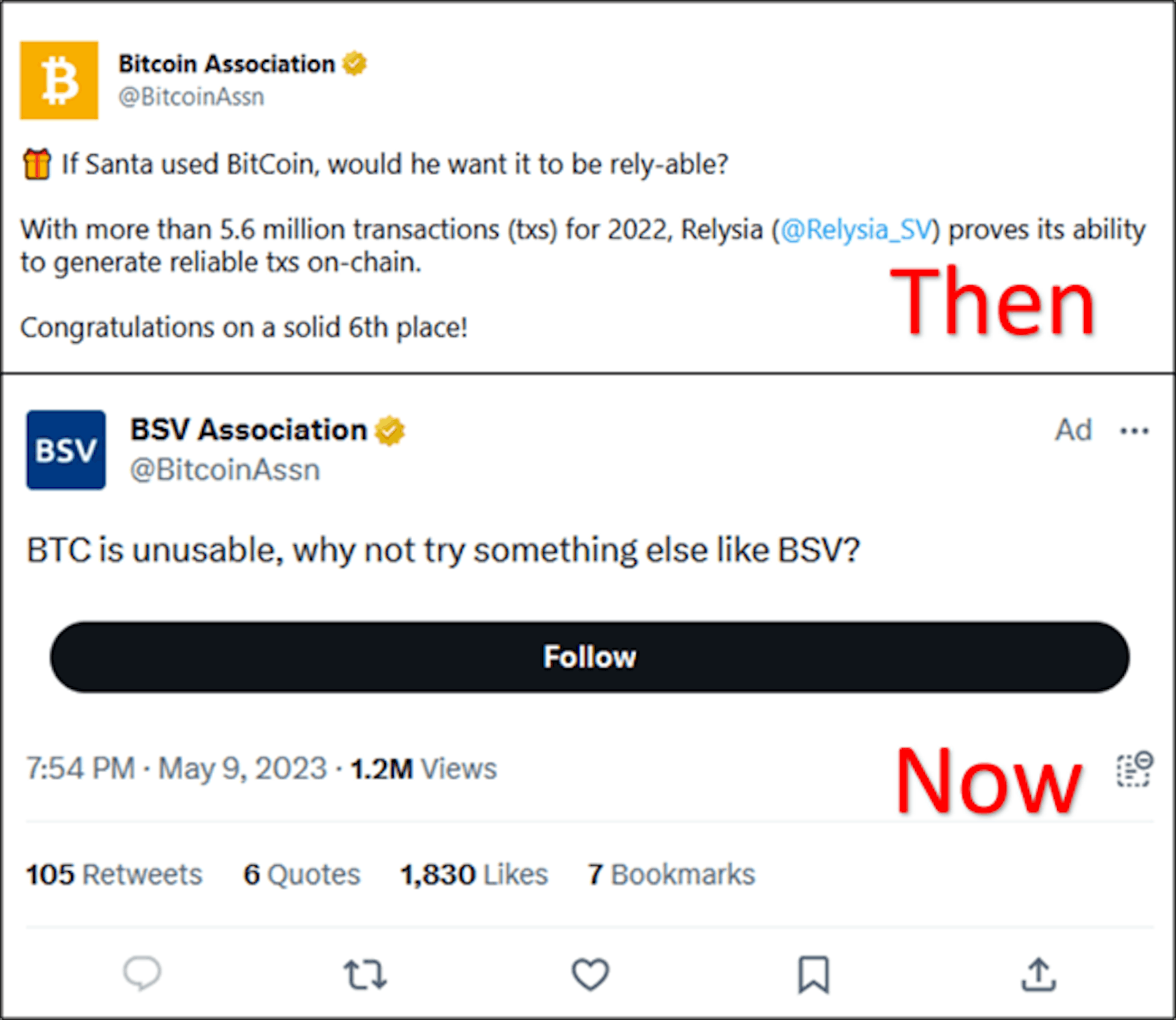 BSV’s "Bitcoin Association" is starting to abandon its “Bitcoin” branding tactic