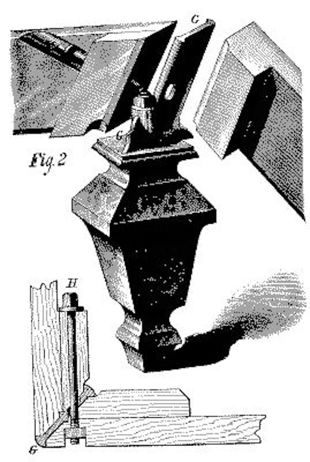 Figure 2, BILLIARD TABLE FRAME CORNER.