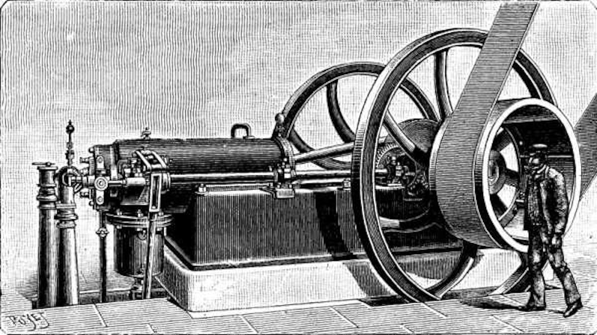 FIG. 3.—GAS MOTOR OF 100 INDICATED HORSE POWER.