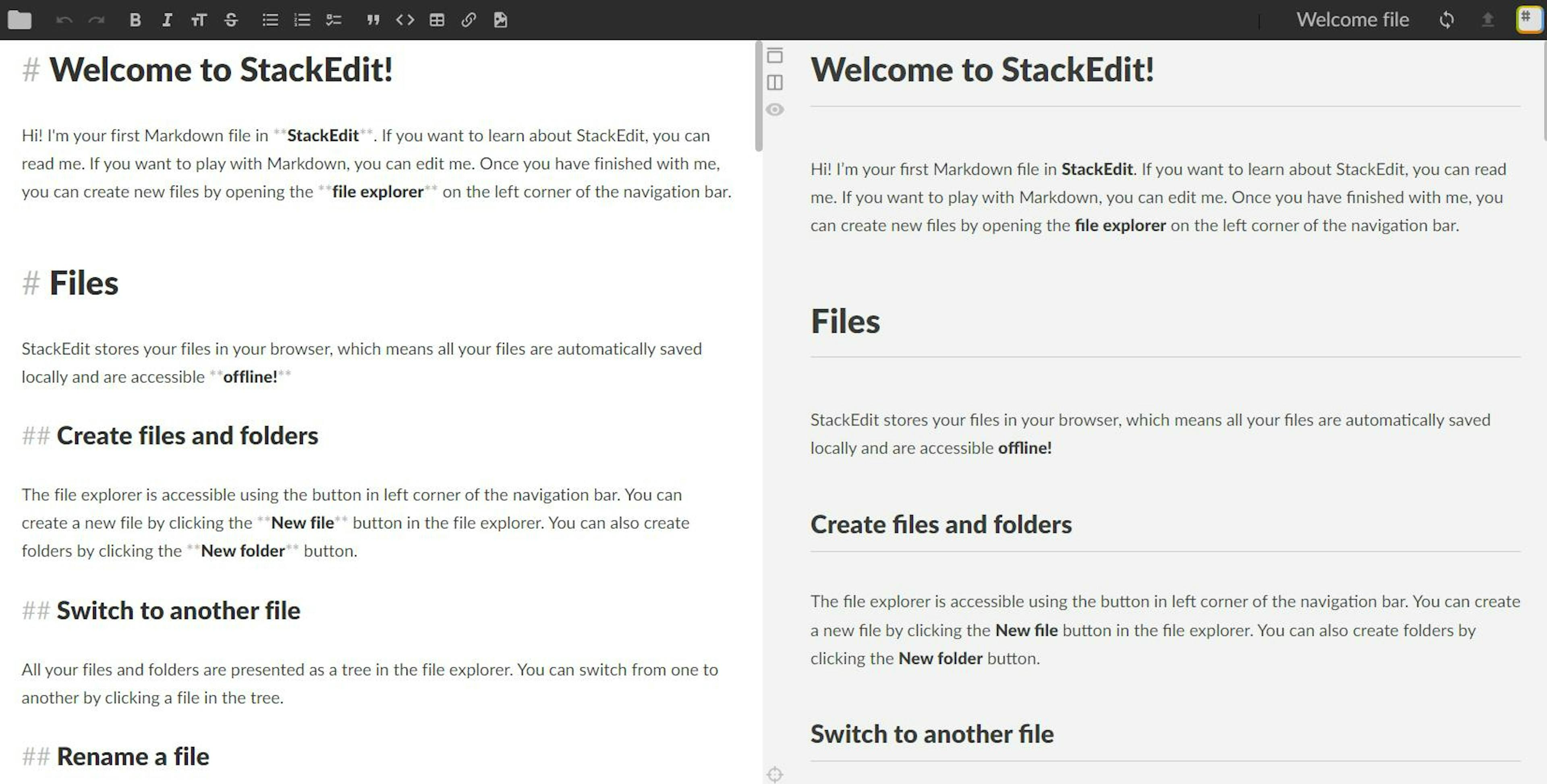 StackEdit preview