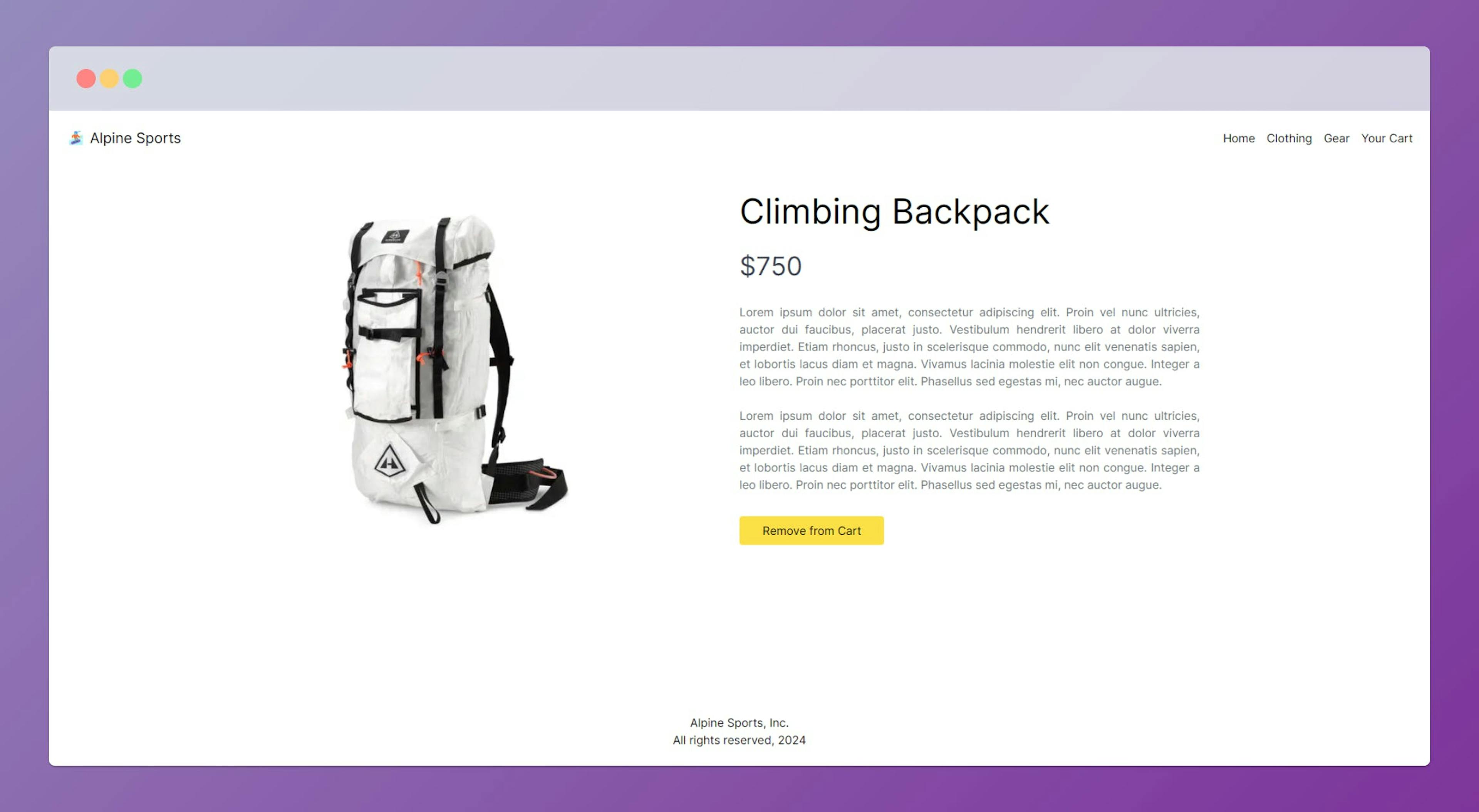 E-commerce store product preview page #2