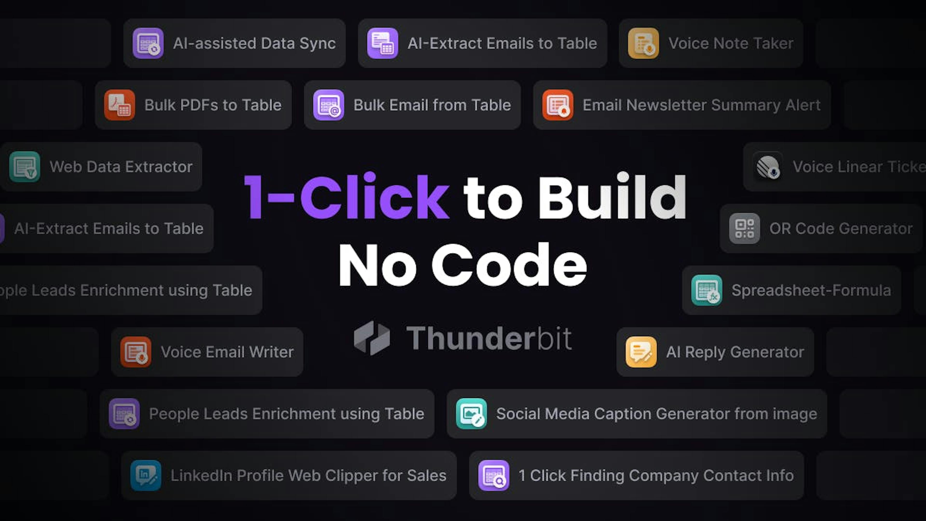 Thunderbit - 1 Click to Build No Code