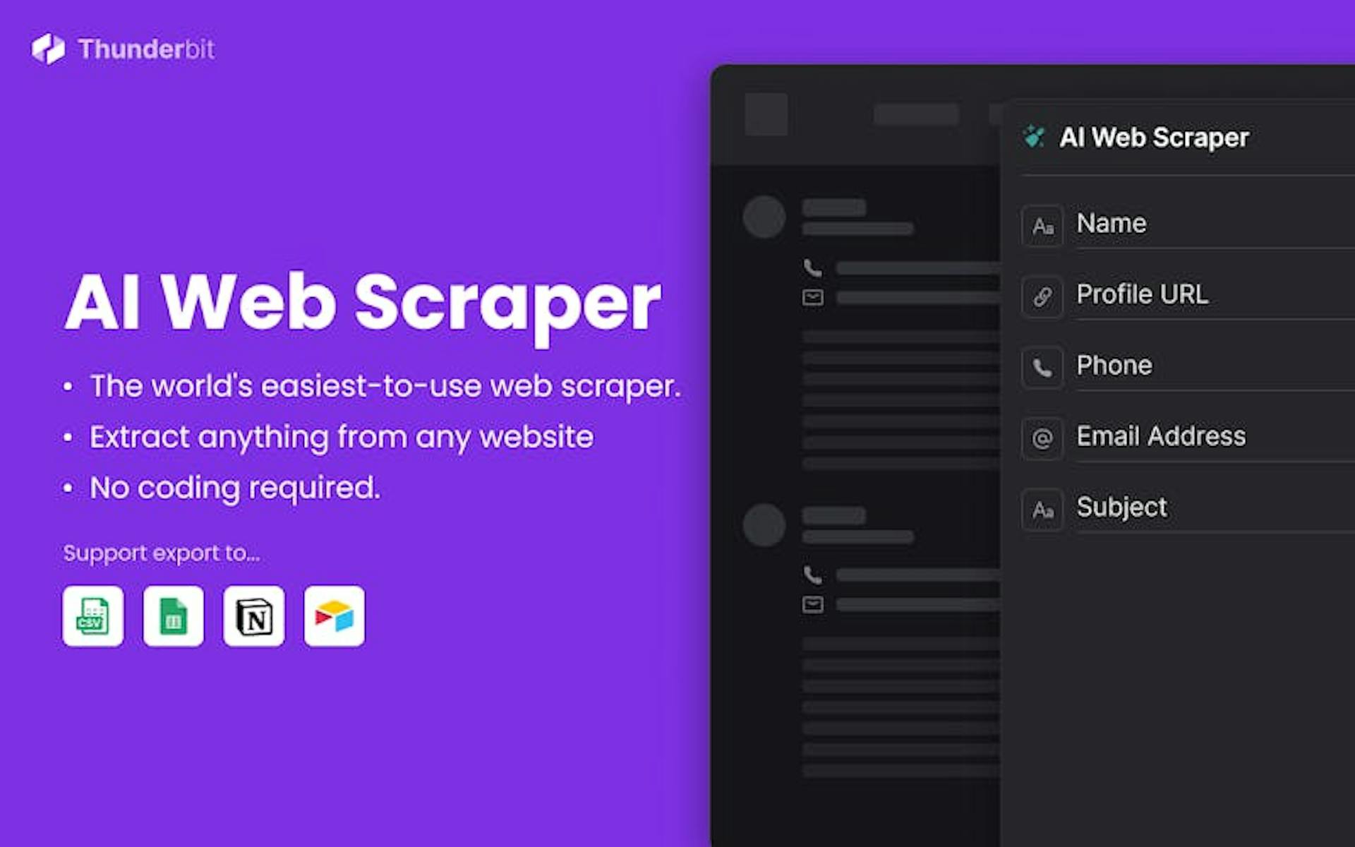 Thunderbit AI Web Scraper
