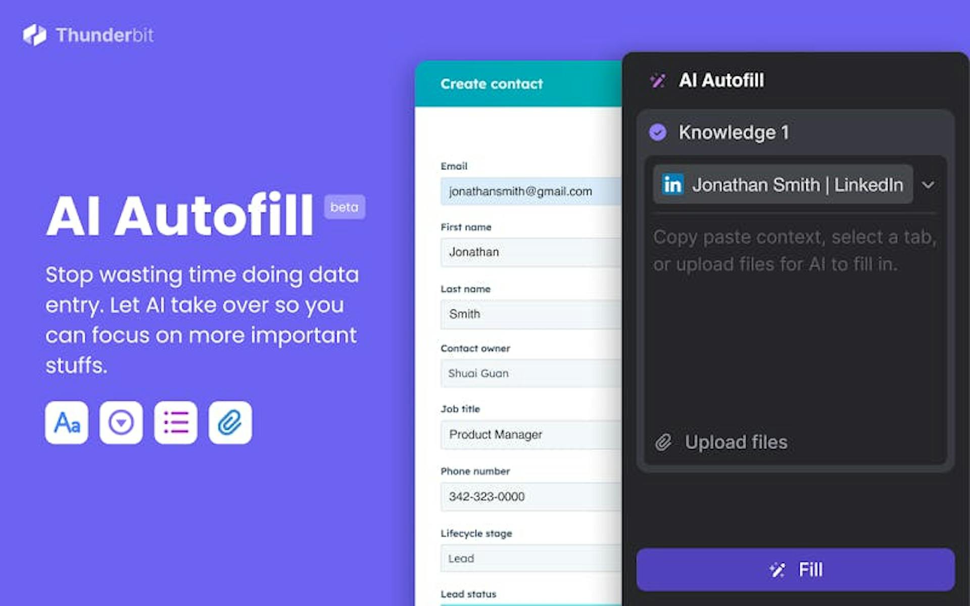 Thunderbit AI Autofill