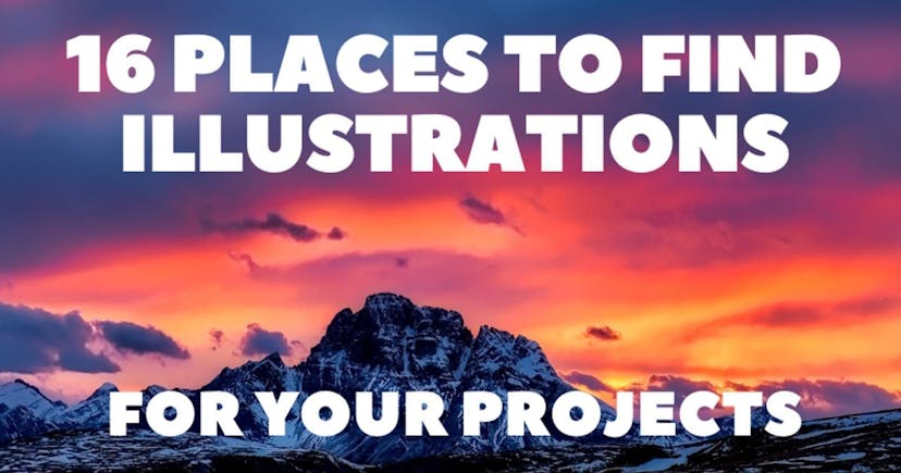 /16-places-to-find-illustrations-for-your-projects feature image