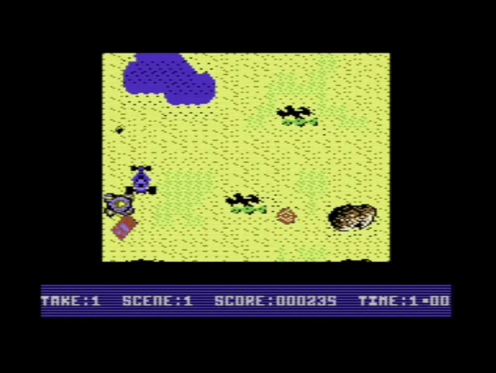 Commodore 64 version - those sprites look ripped out of "Miami Vice", and that's not a good sign.